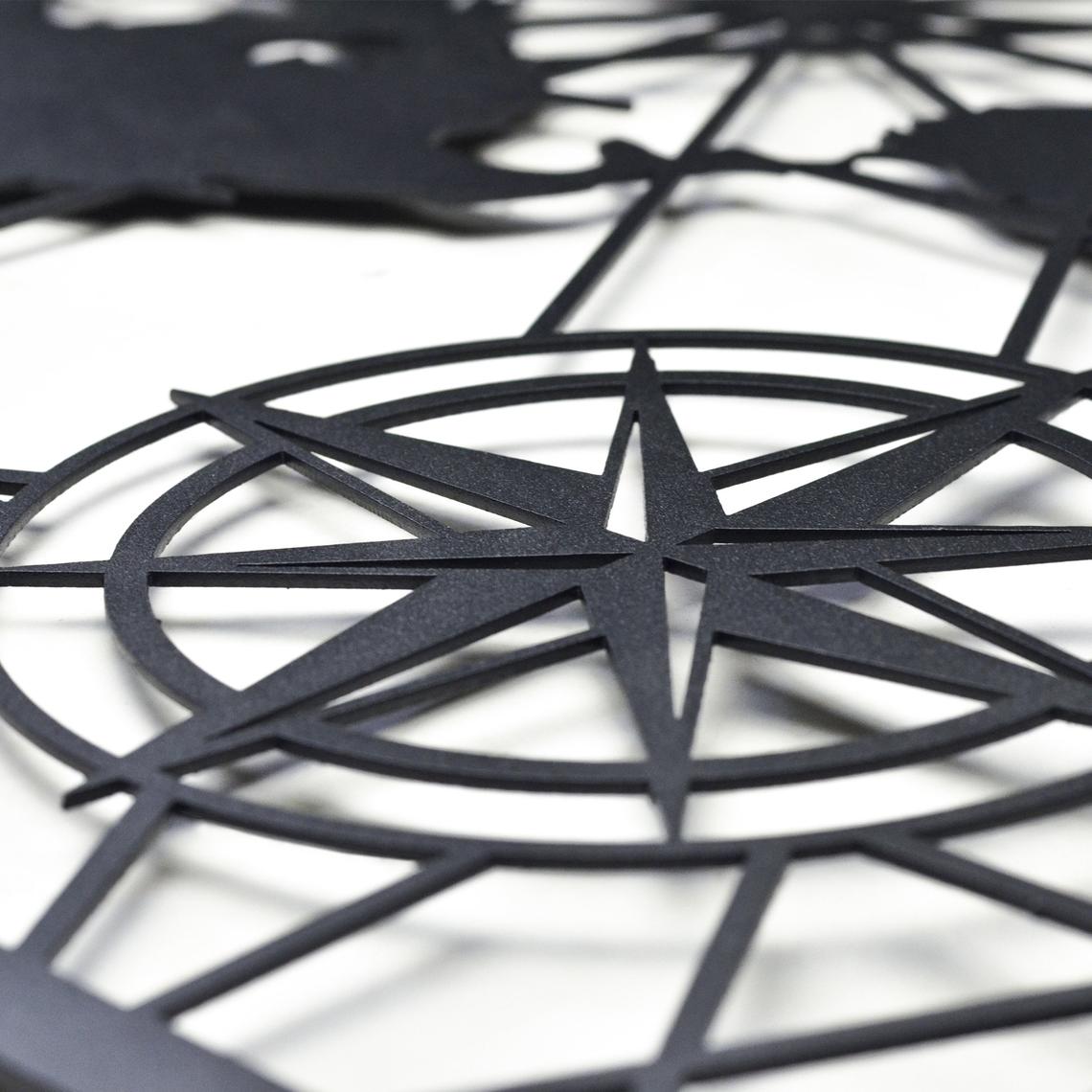 Décoration murale en métal - Carte du monde