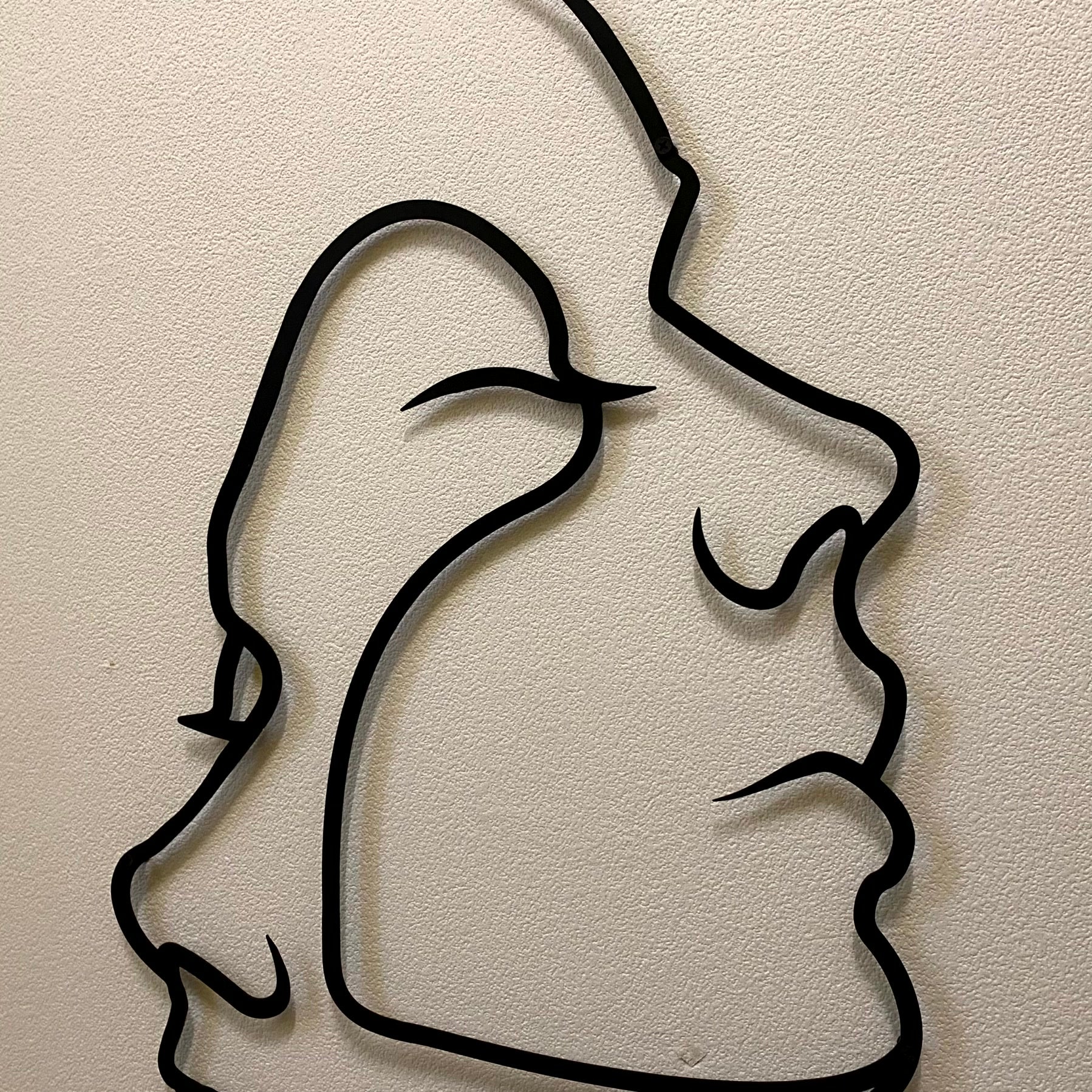 Décoration Murale en Métal - Deux Visages