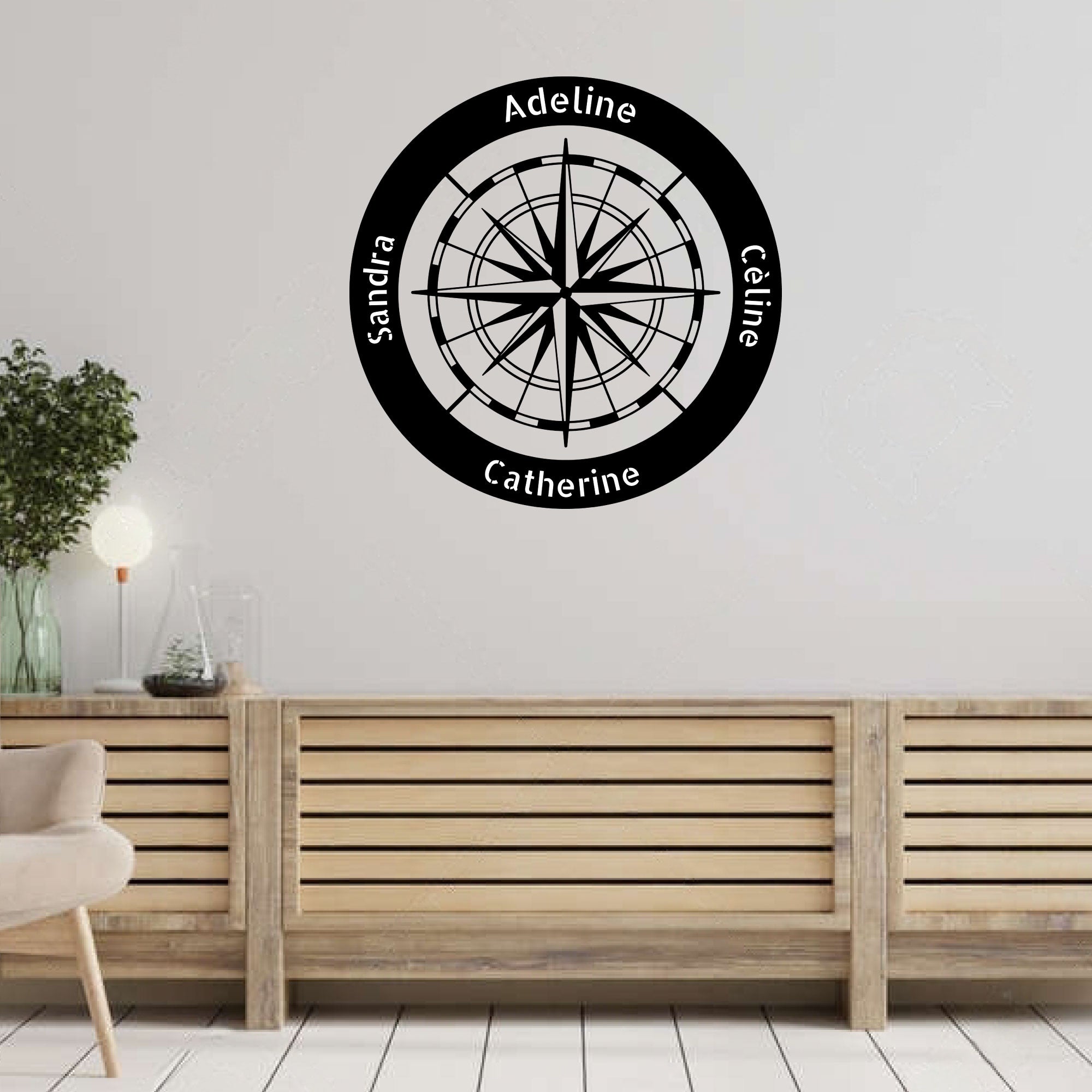 Metal Wall Decoration - Customized compass