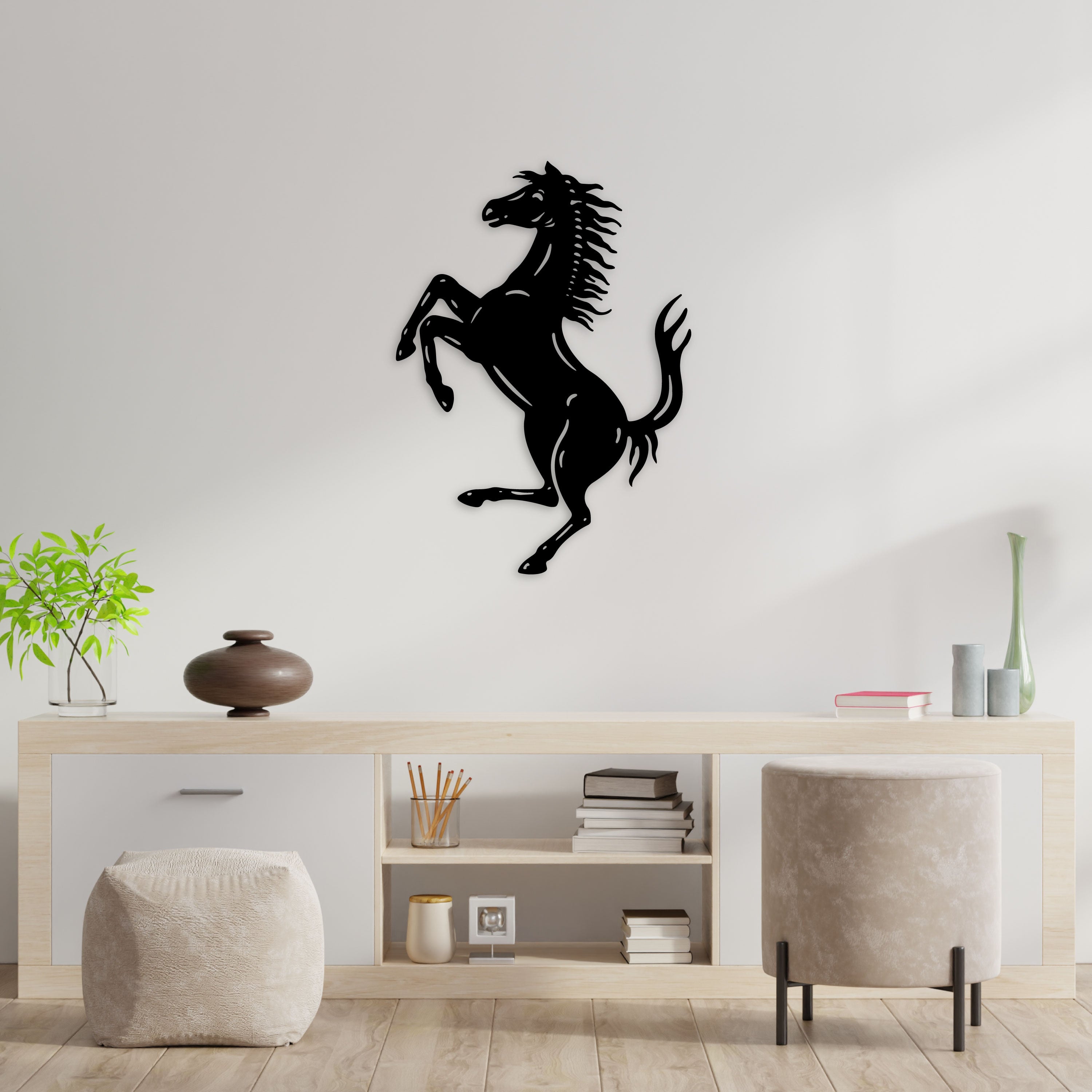 Decorazione Murale in Metallo - Il Cavallo (Ferrari)
