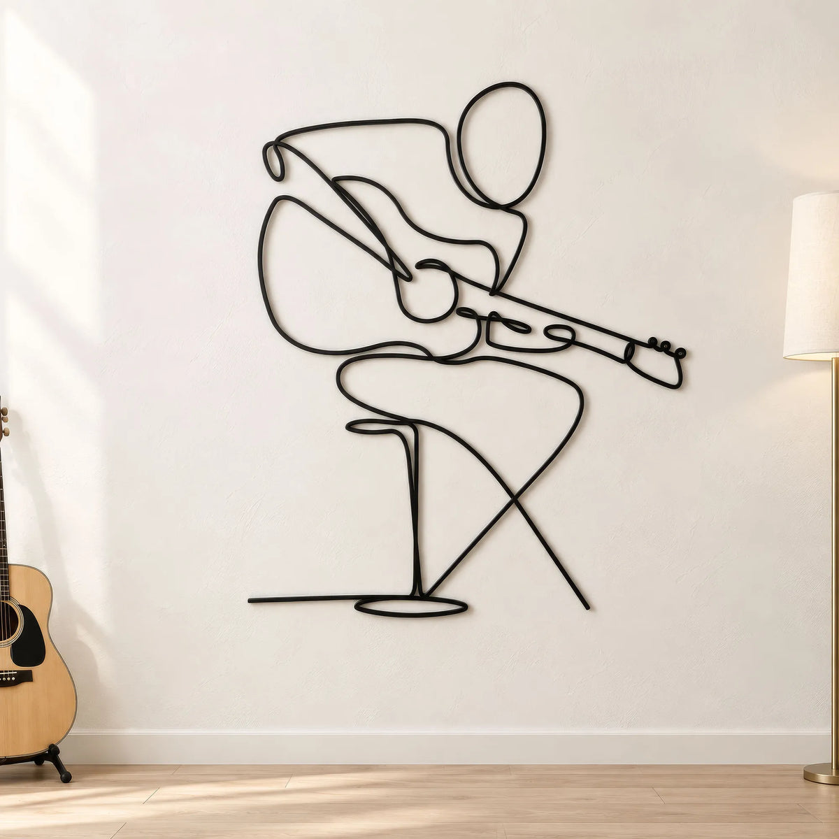 Décoration murale en métal - guitariste