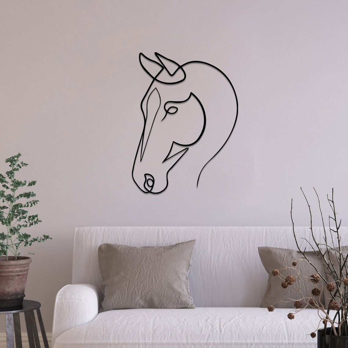 Décoration Murale en Métal - Cheval