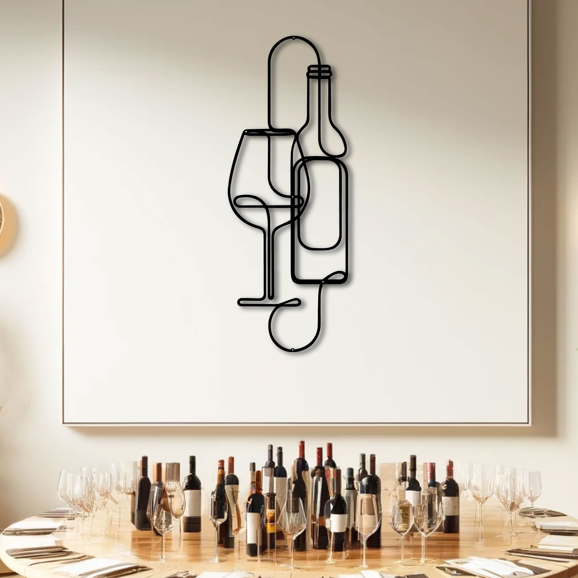 Décoration Murale en Métal - Thème de vin