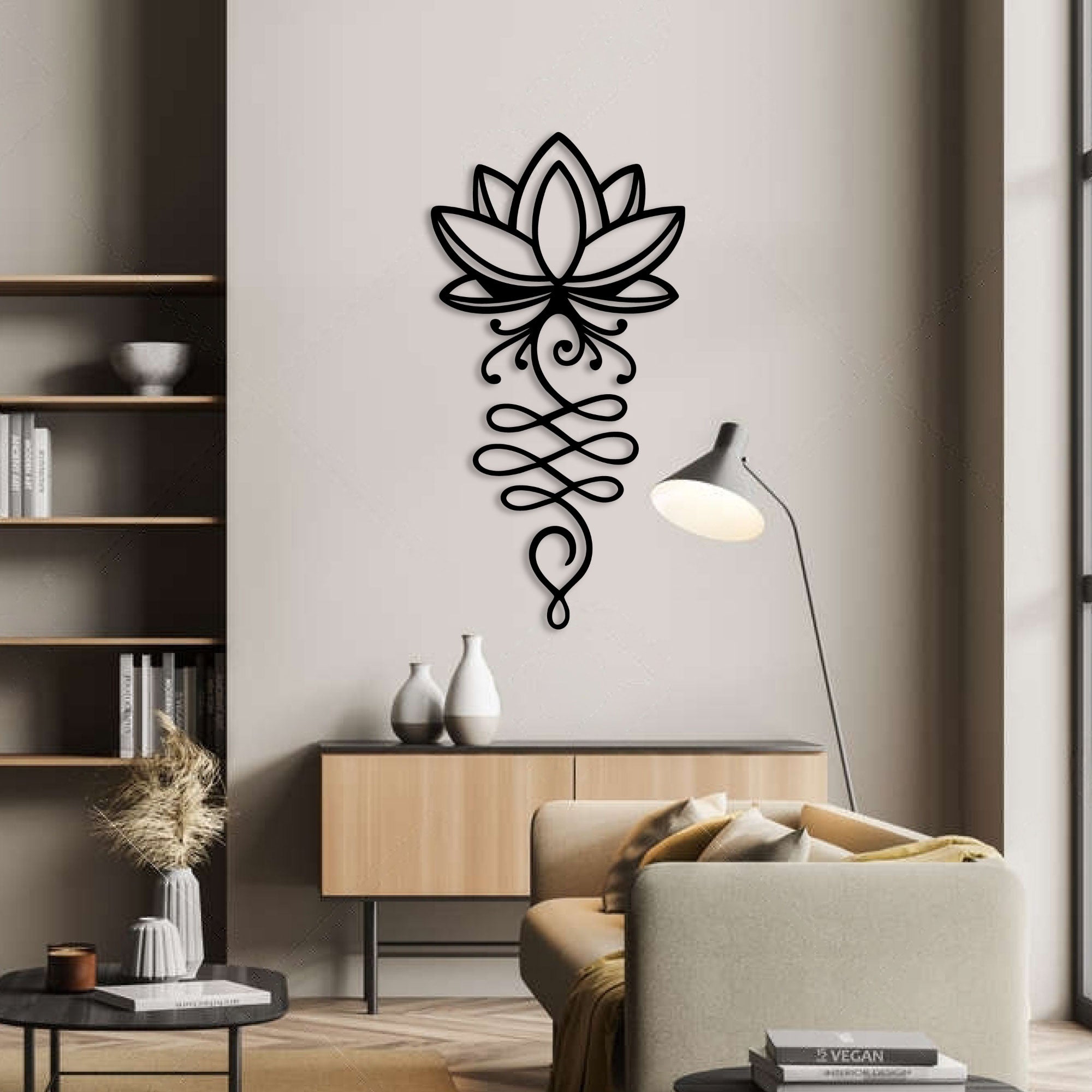 Décoration Murale en Métal - Lotus (V01)