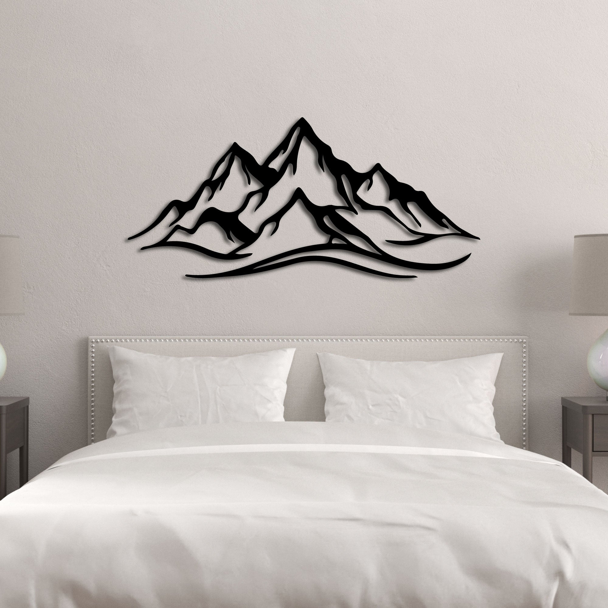 Décoration Murale en Métal - Montagne