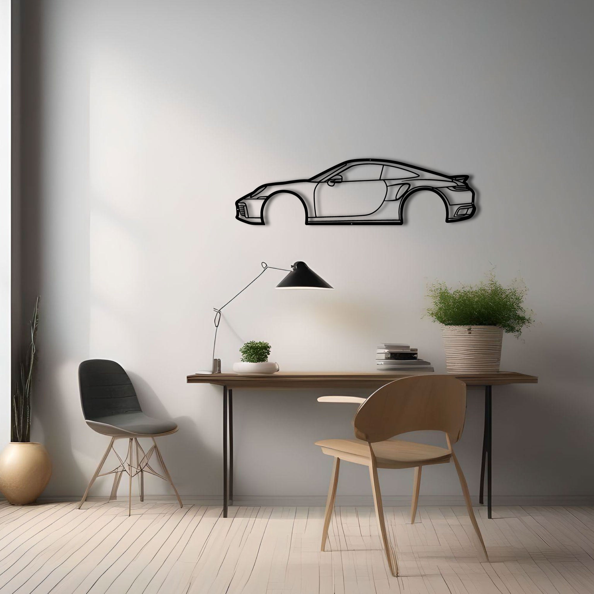 Décoration Murale en Métal - Carrera 911