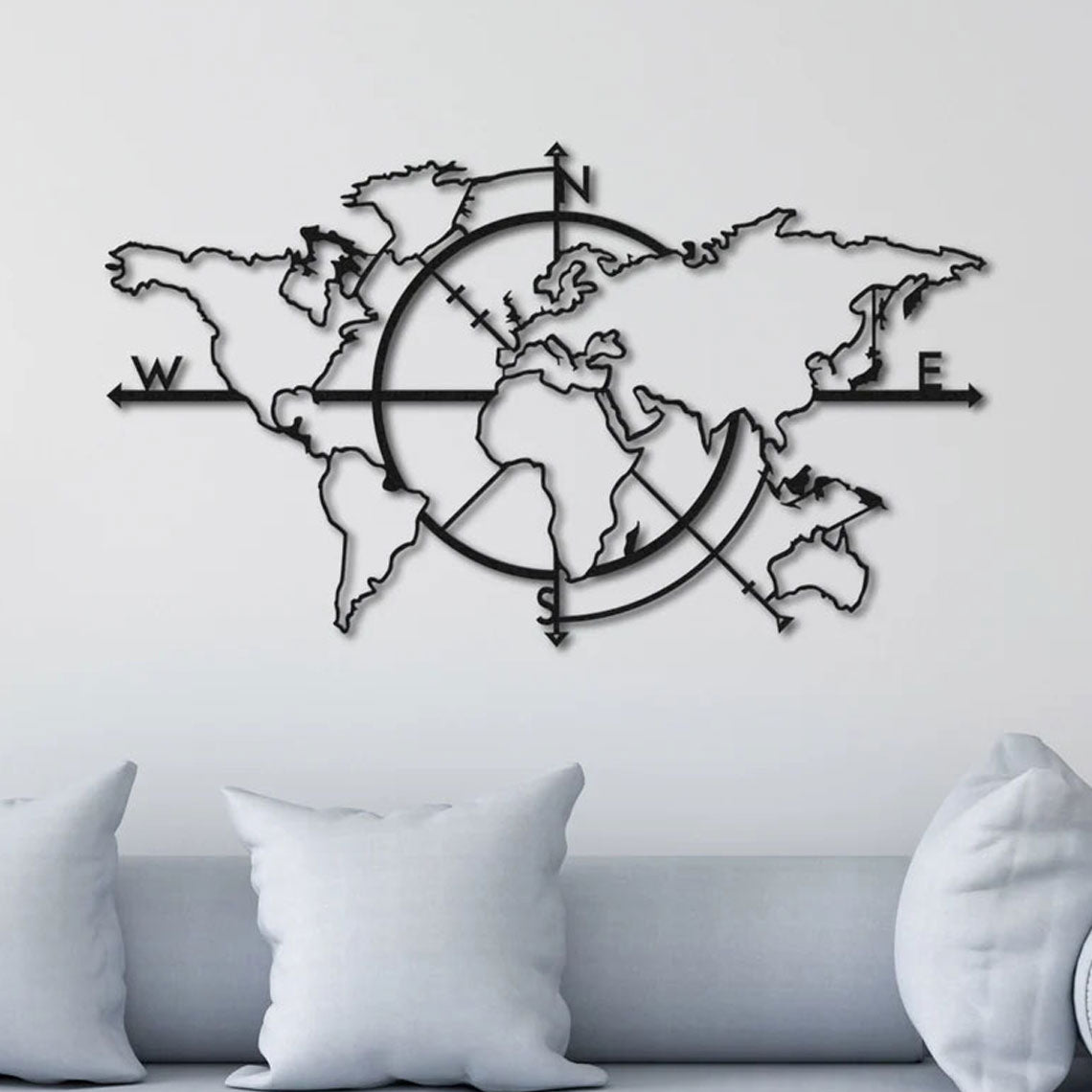 Décoration Murale en Métal - Carte du monde (2020)