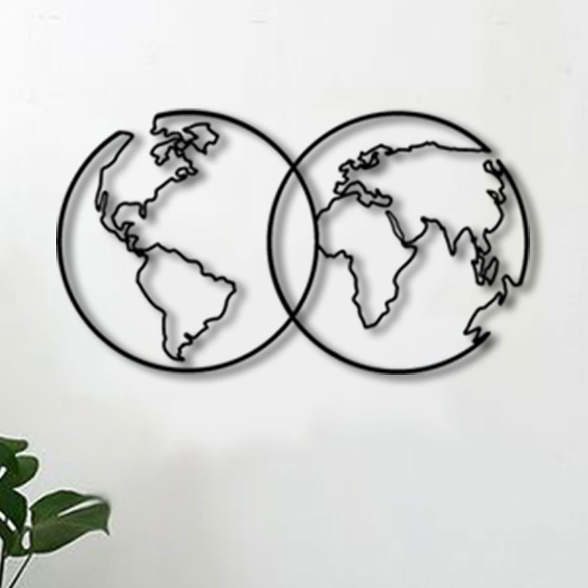 Decorazione Murale in Metallo - Mappa del mondo - Unificata