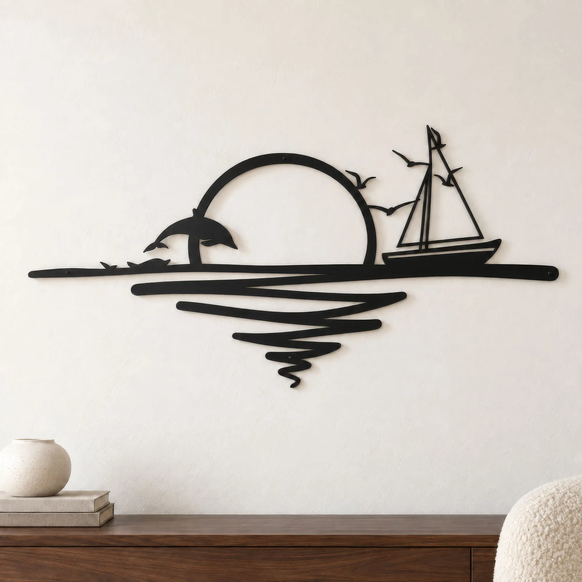 Décoration murale en métal - Lever du soleil (SUN.02)