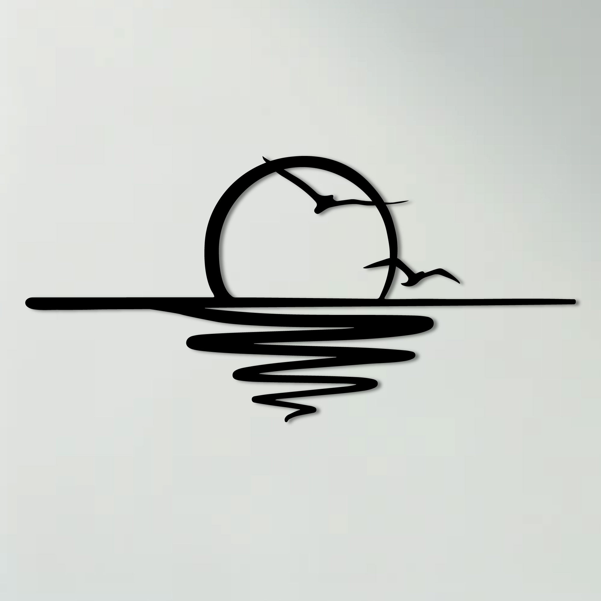 Décoration murale en métal - Coucher du soleil (SUN.04)