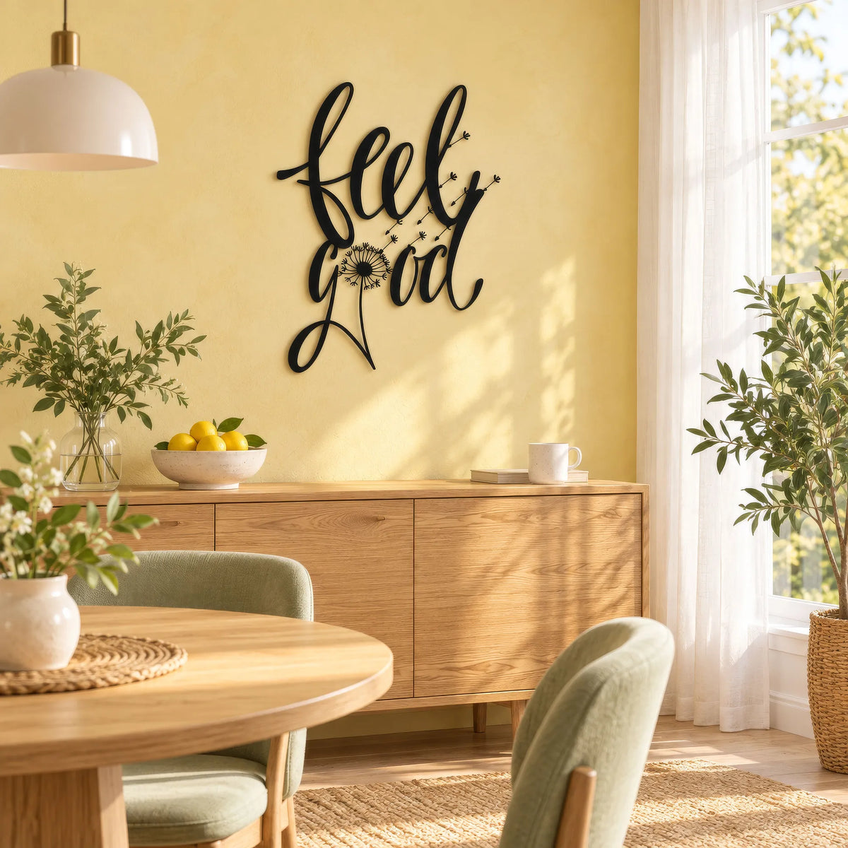 Décoration murale en métal - feel good