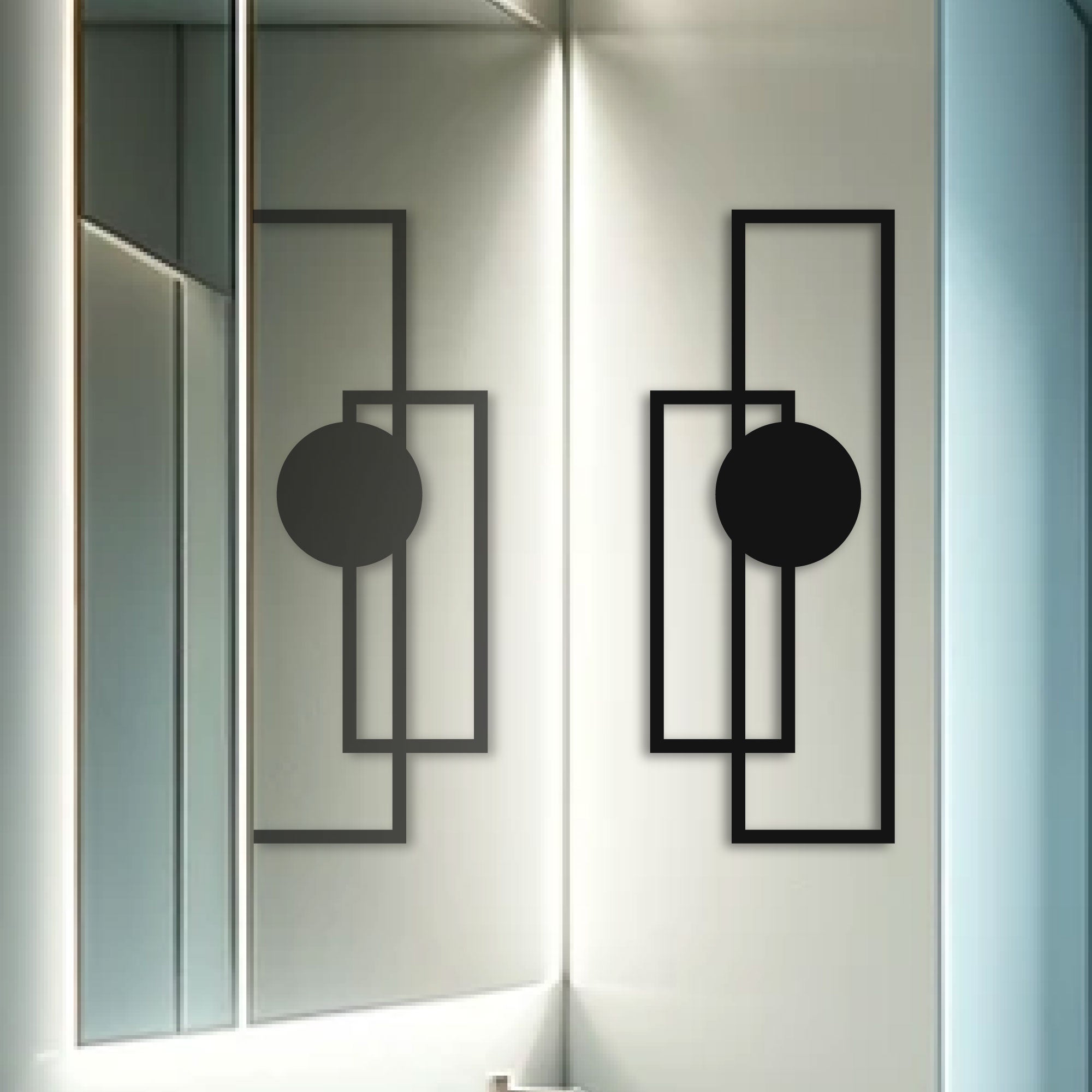 Décoration murale en métal - Sérénité Géométrique (v01) - 001