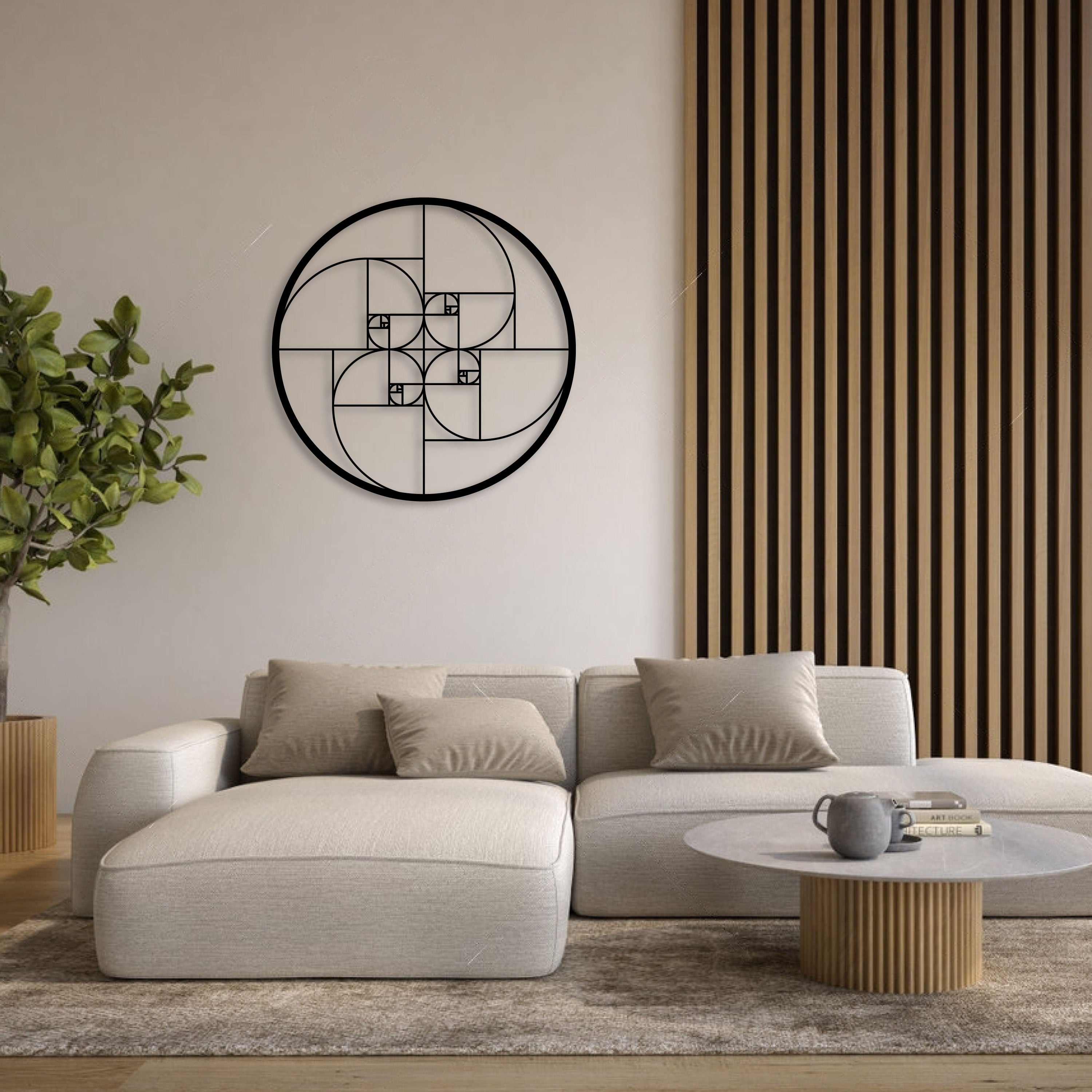 Décoration Murale en Métal - Nombre d’Or