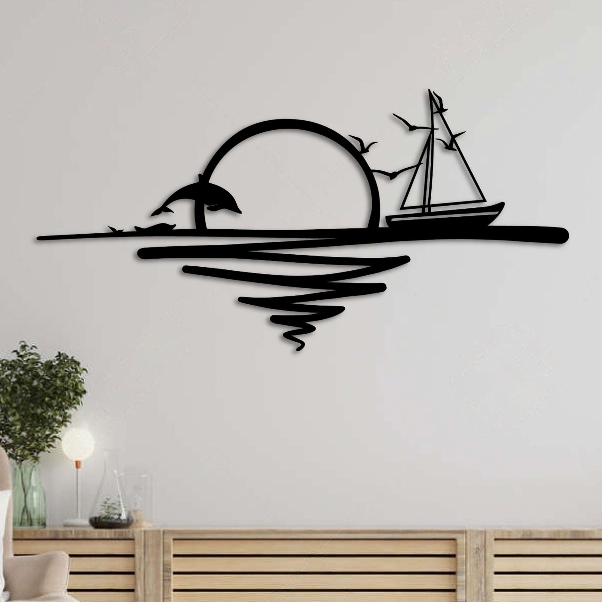 Décoration murale métal | Lever du soleil