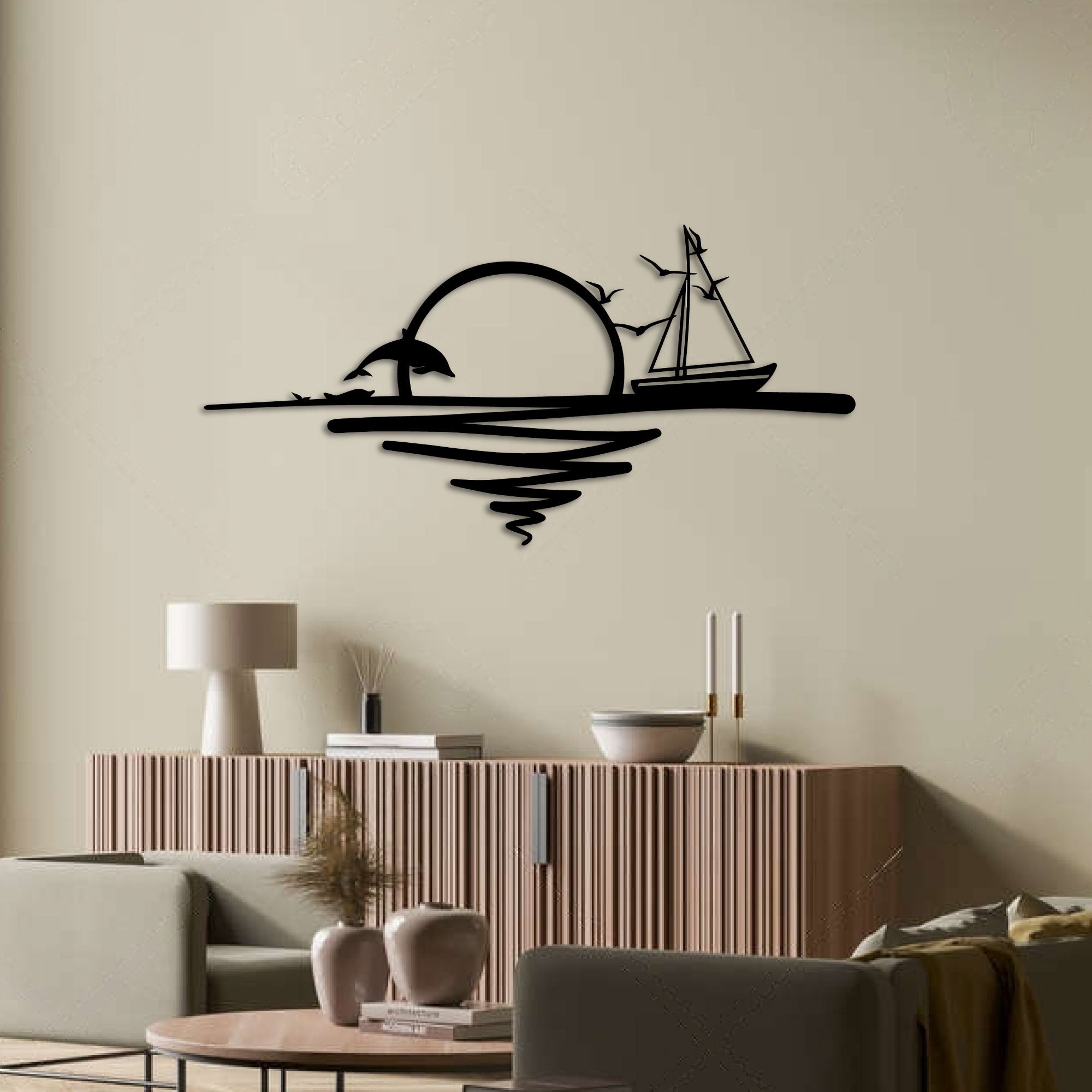 Décoration murale métal | Lever du soleil
