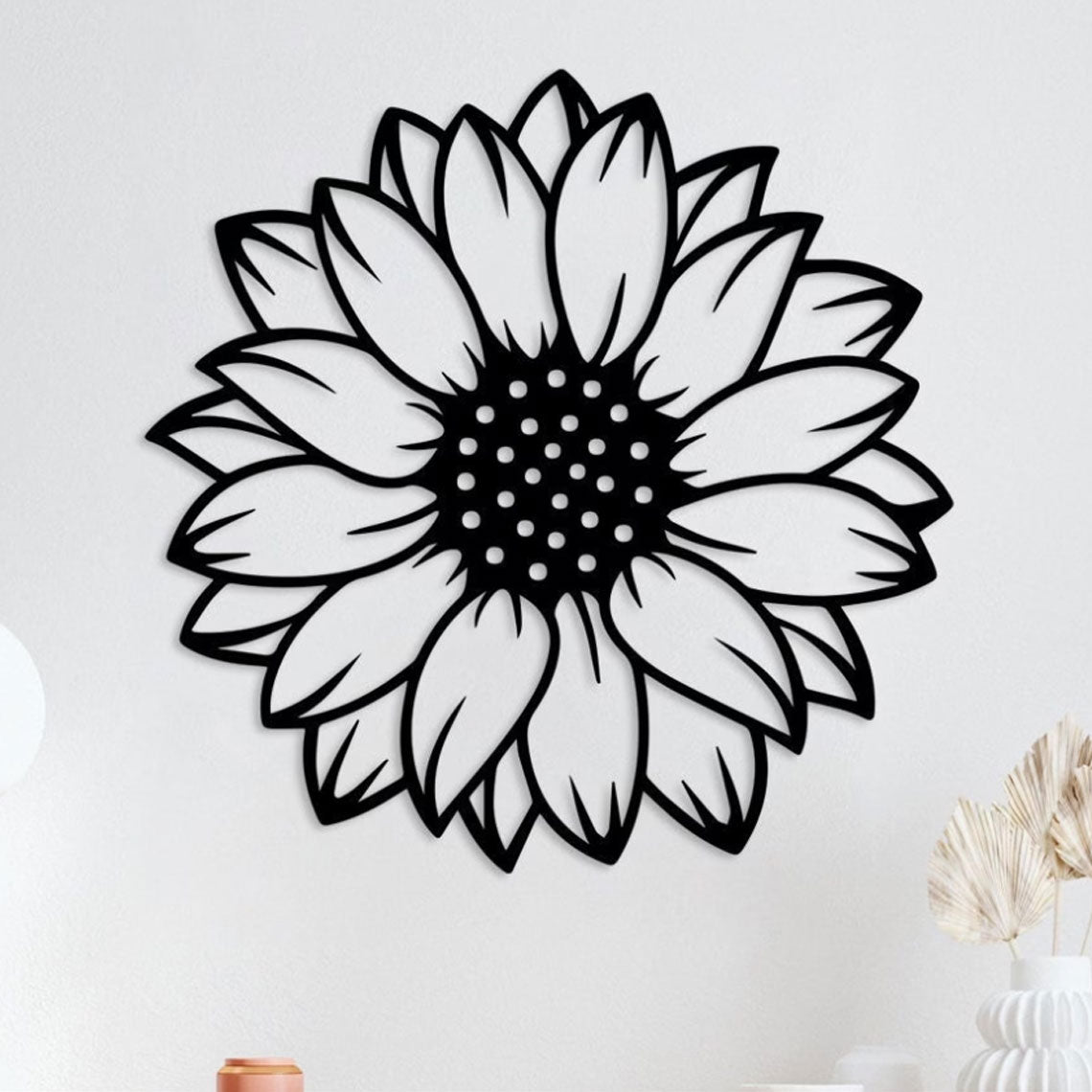 Décoration murale en métal - Tournesol