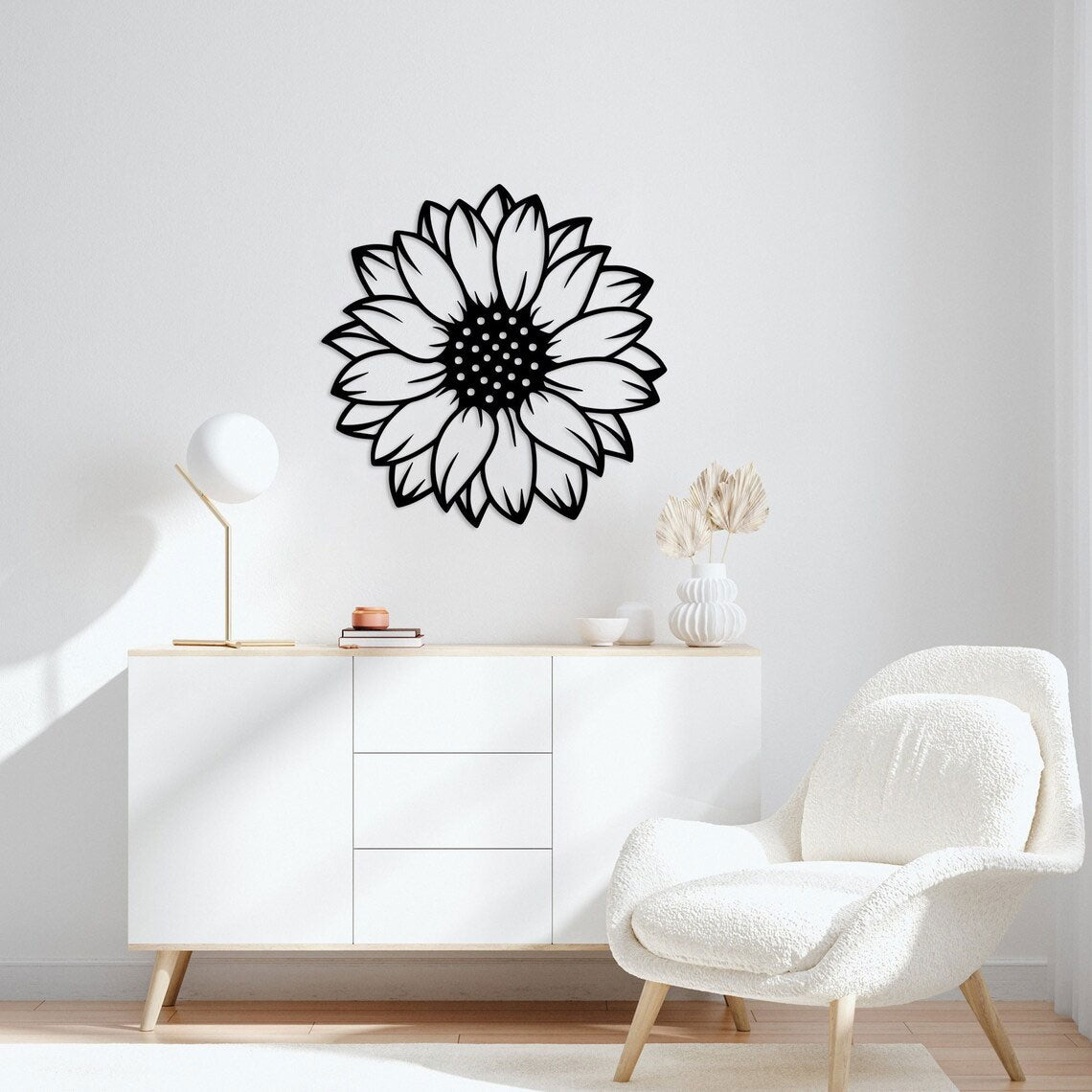 Décoration murale en métal - Tournesol