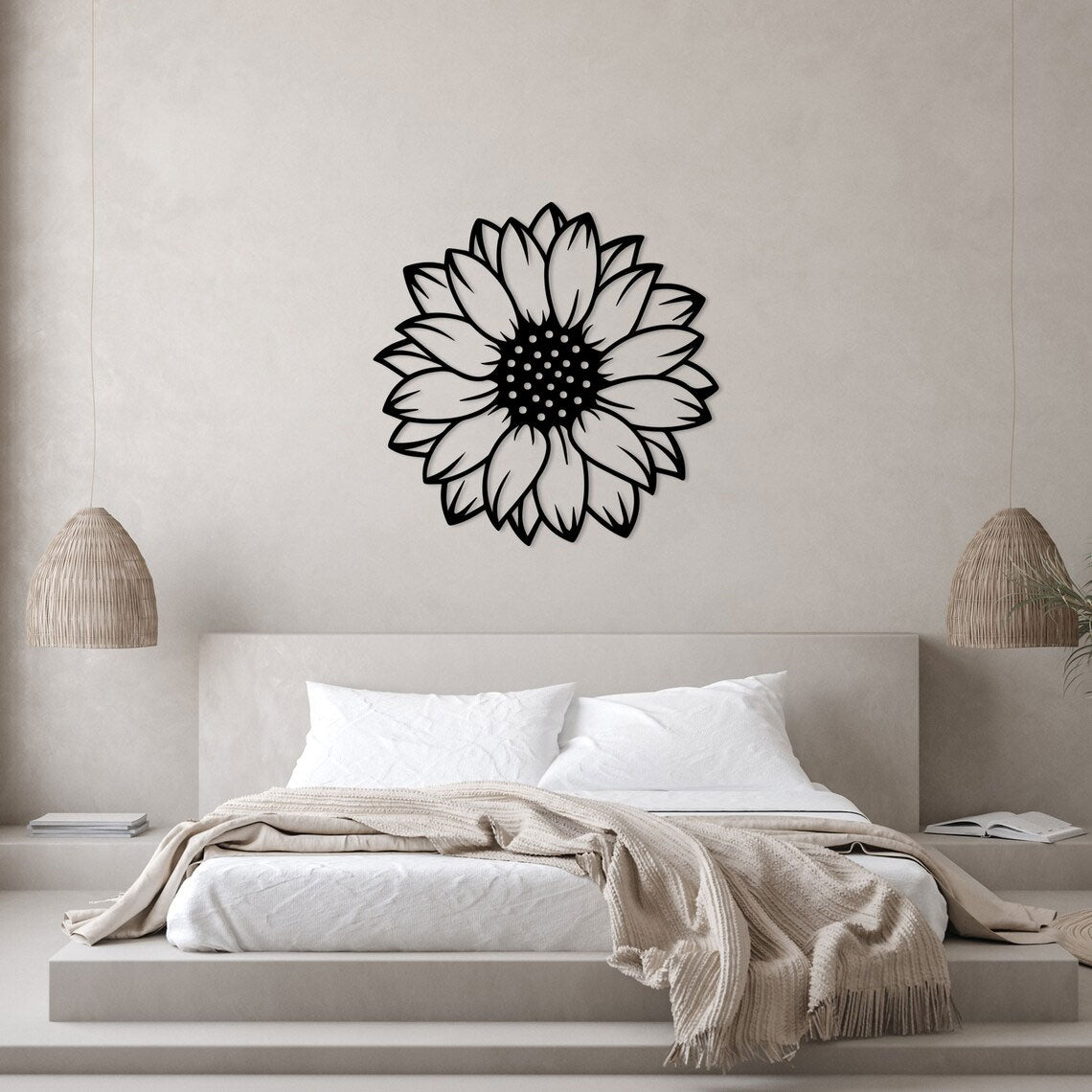 Décoration murale en métal - Tournesol