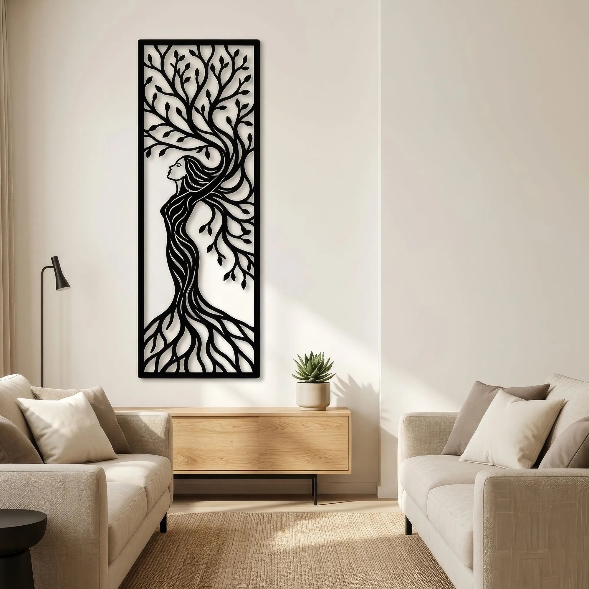 Décoration Murale Métal - La Femme-Arbre