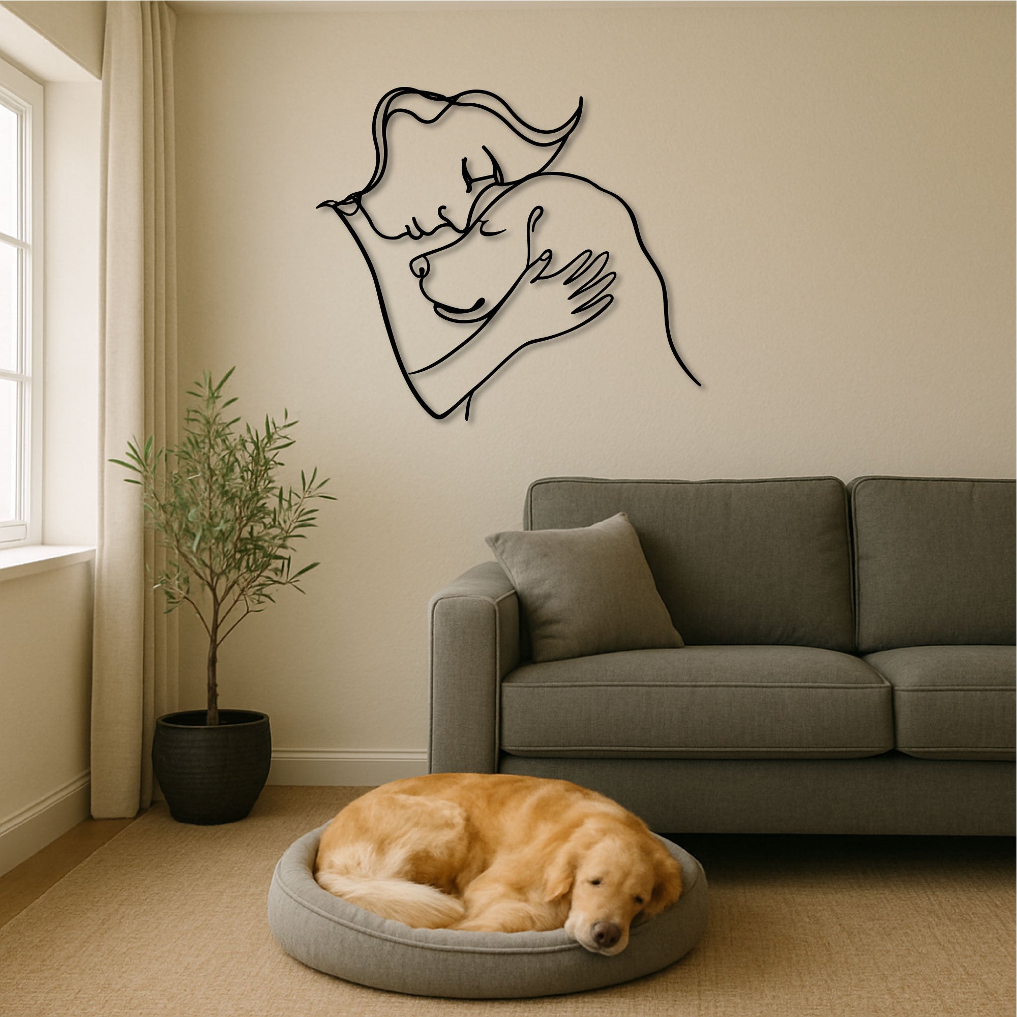Décoration Murale Métal - Amoureux des chiens