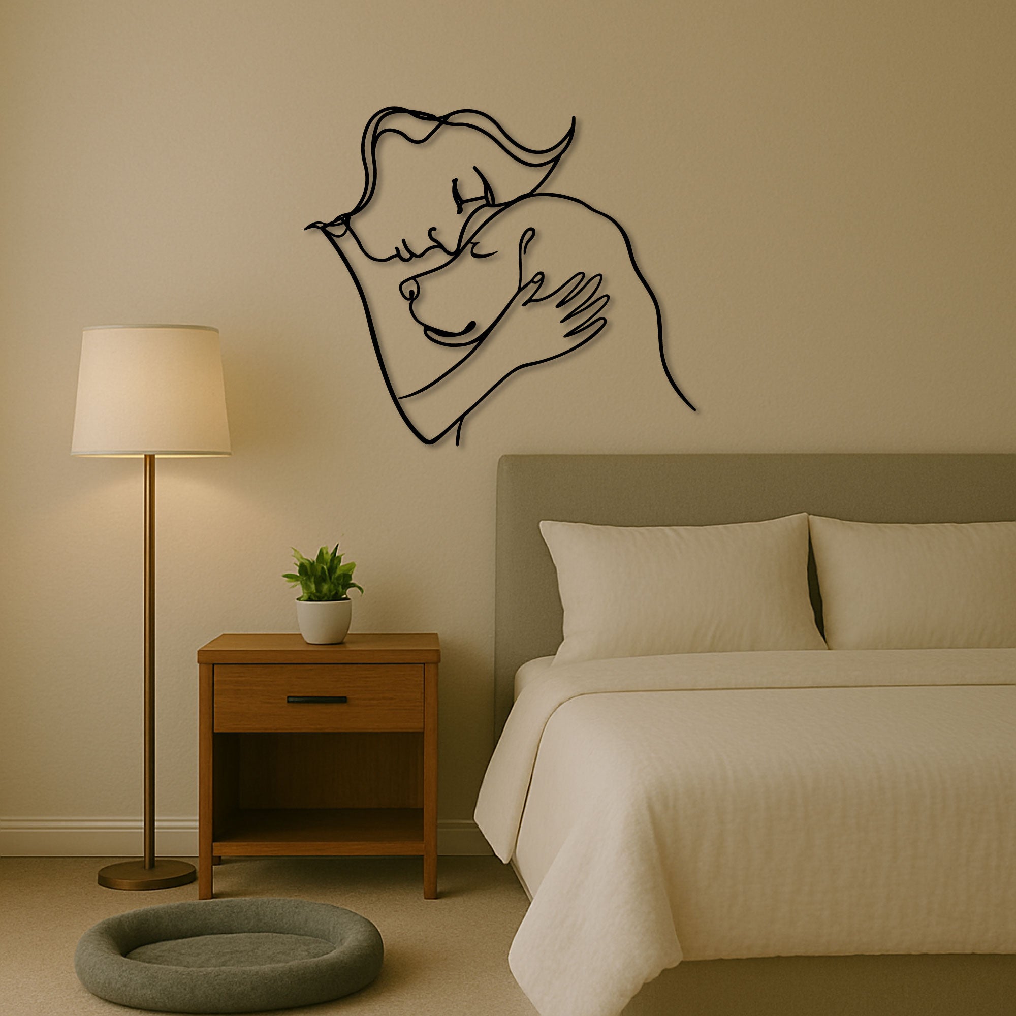 Décoration Murale Métal - Amoureux des chiens
