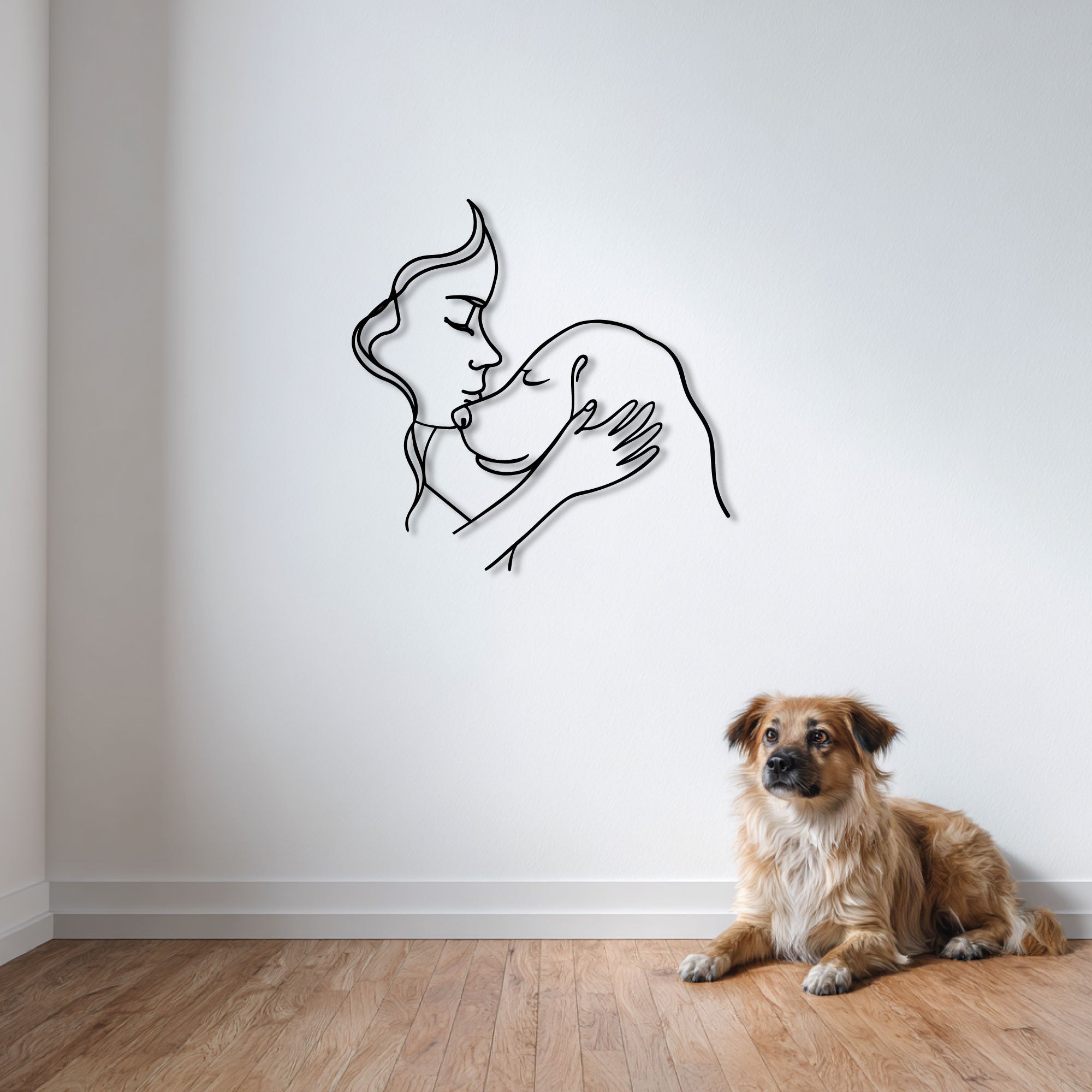 Decorazione Murale in Metallo - Amante dei Cani (V.03)