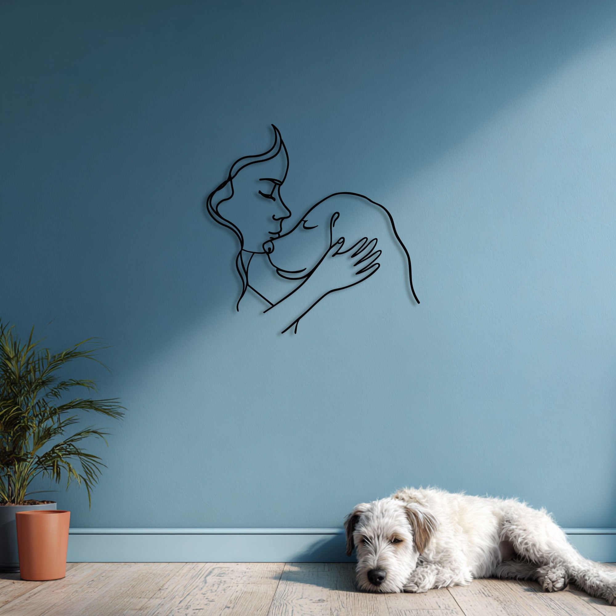 Decorazione Murale in Metallo - Amante dei Cani (V.03)