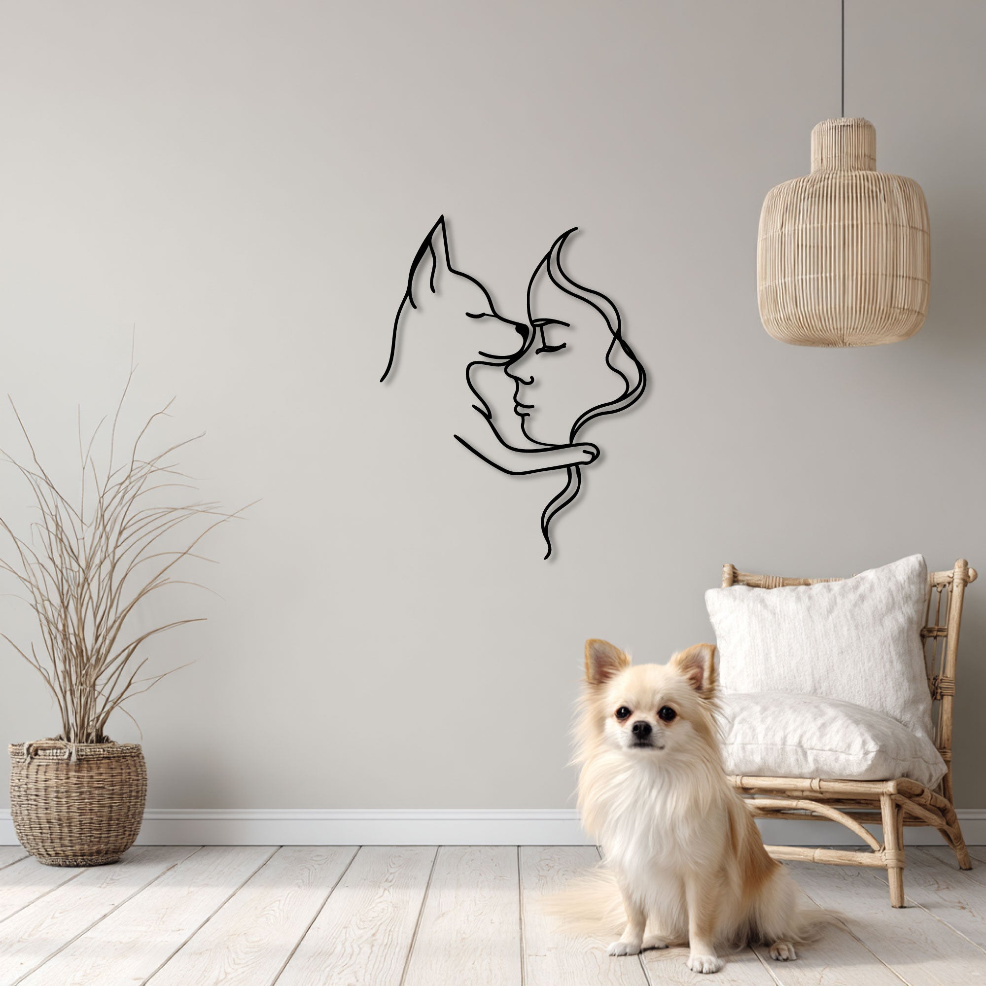 Metalen Muurdecoratie - Hondenliefhebber (V.02)