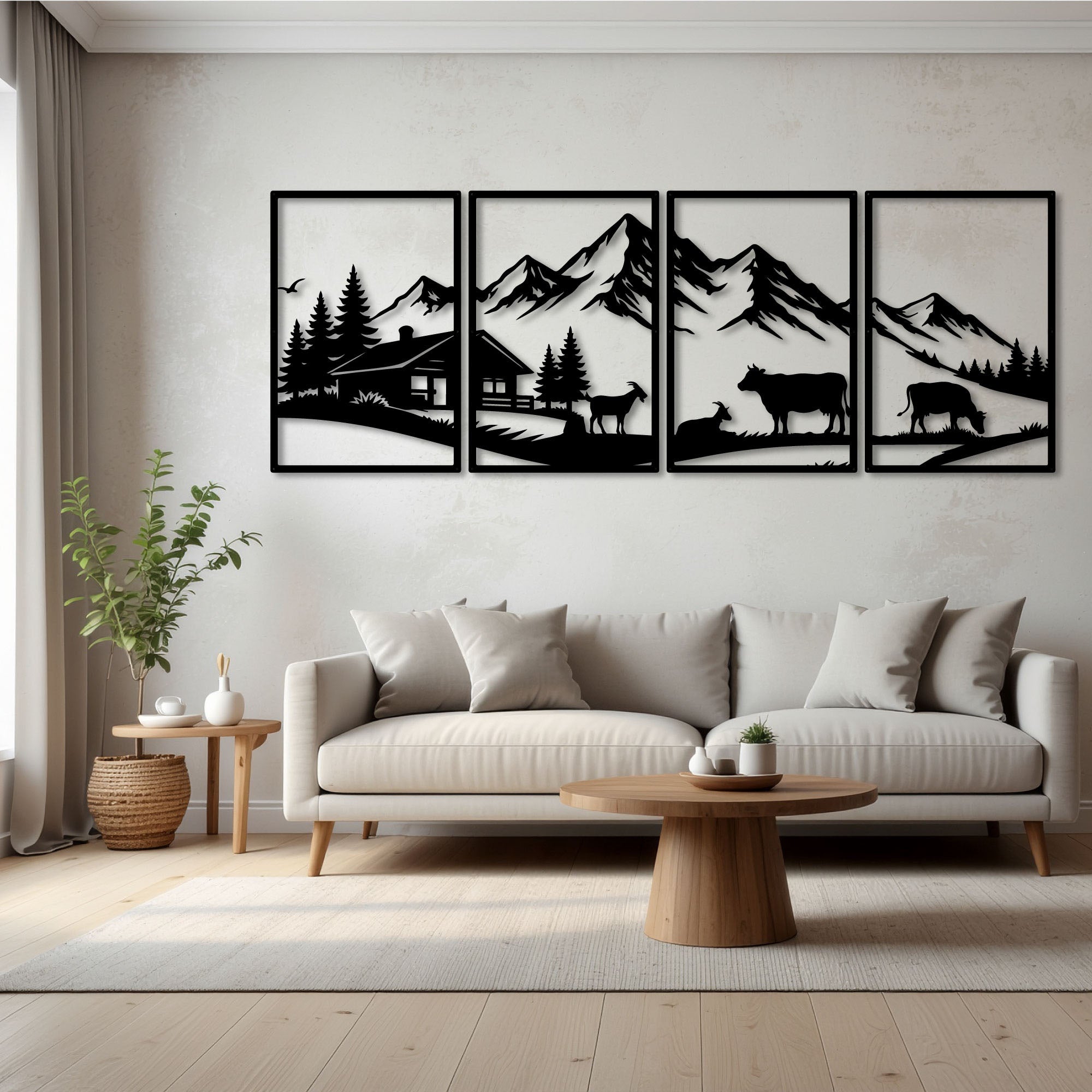 Decoración de Pared de Metal - Alpine Panorama