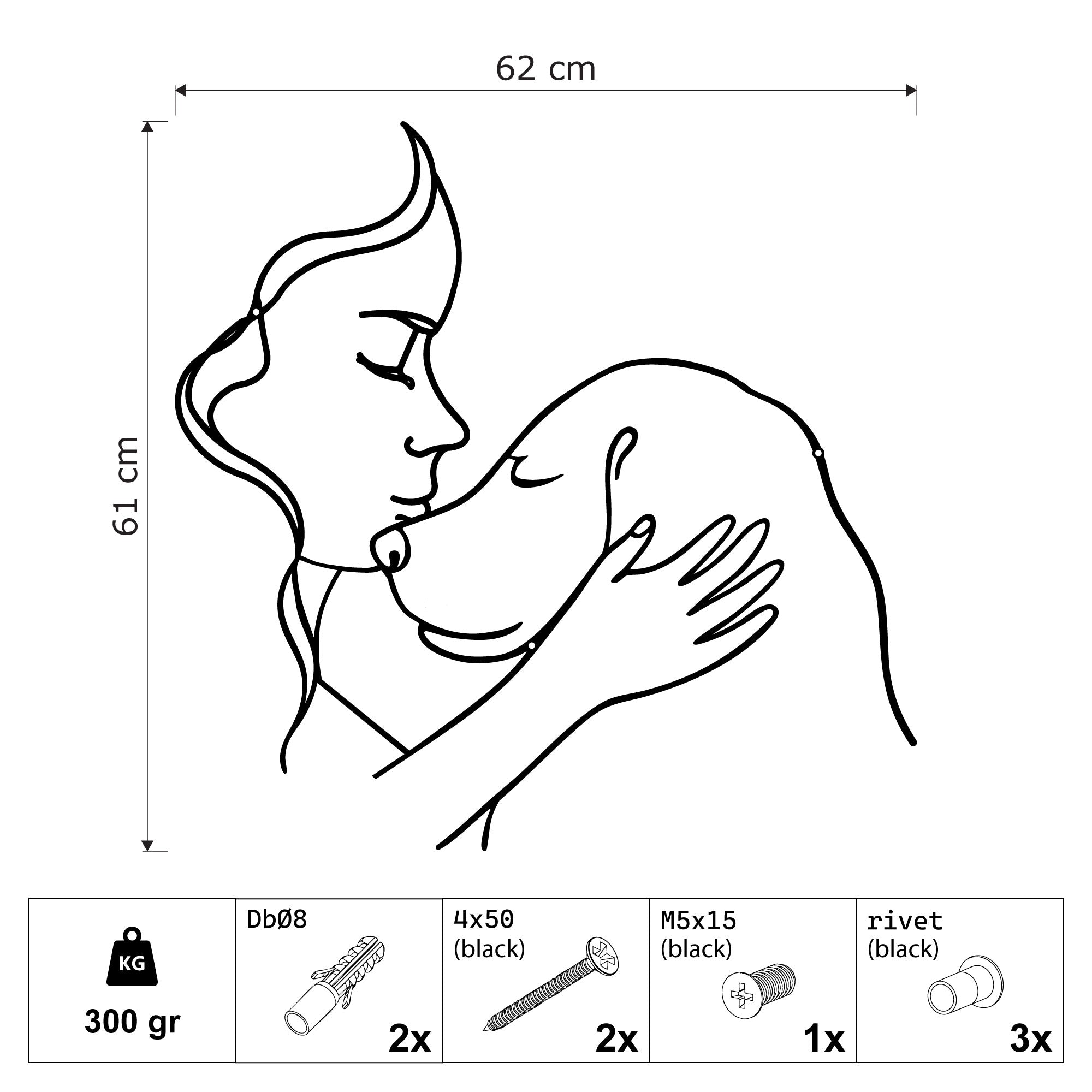 Décoration Murale Métal - Amoureux des chiens (V.03)