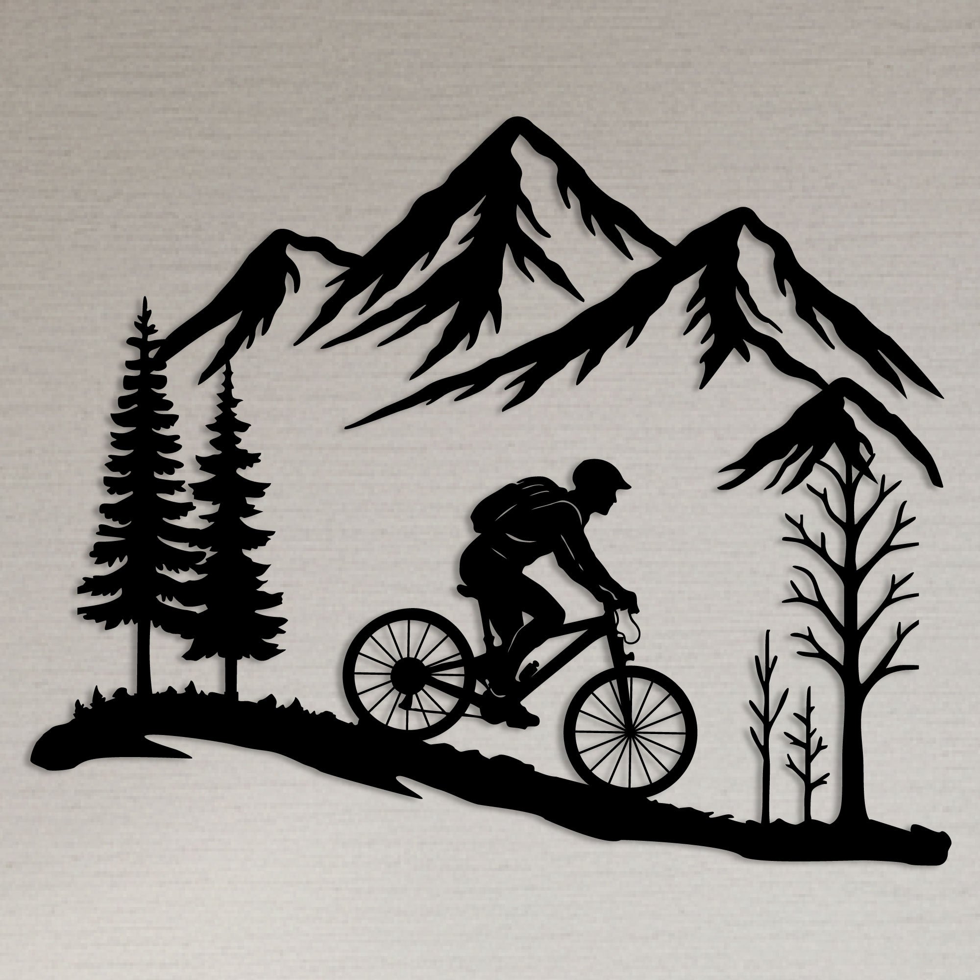 Decoración de Pared de Metal - Cycliste