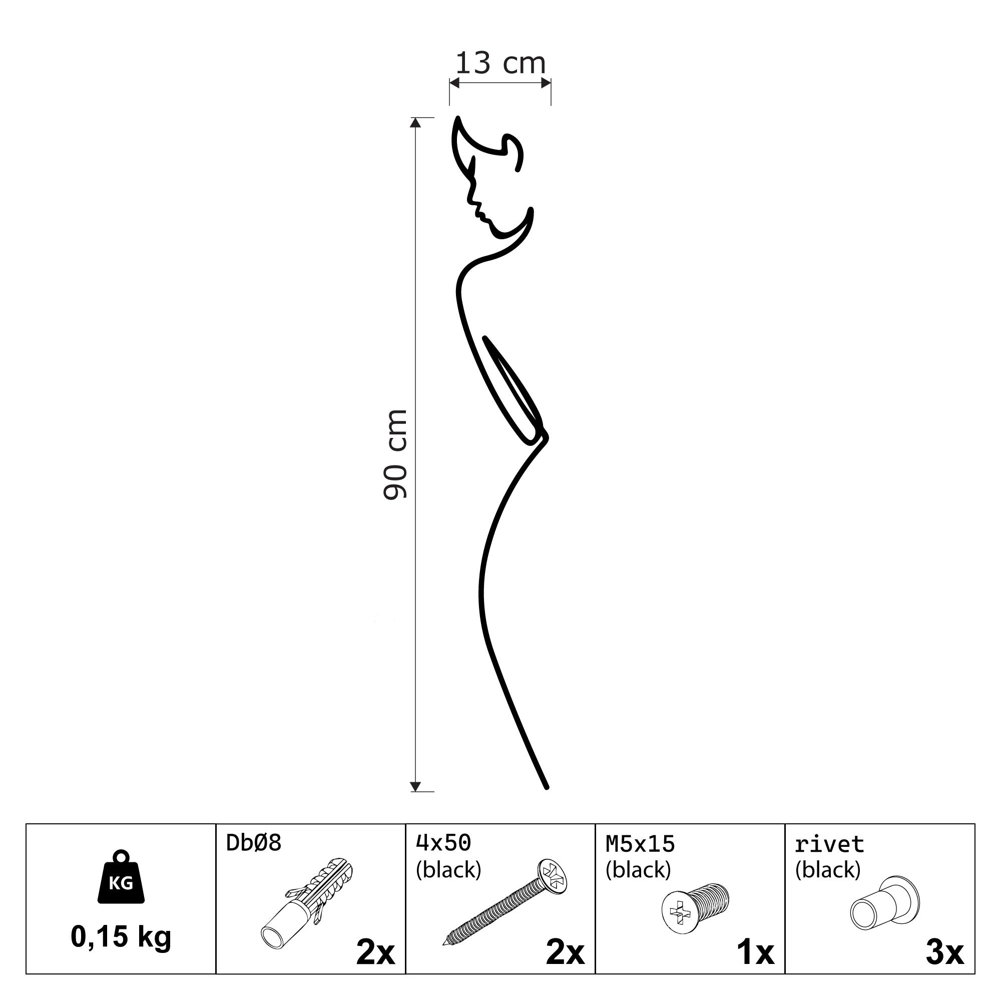 Wanddekoration aus Metall - Minimalistische Eleganz