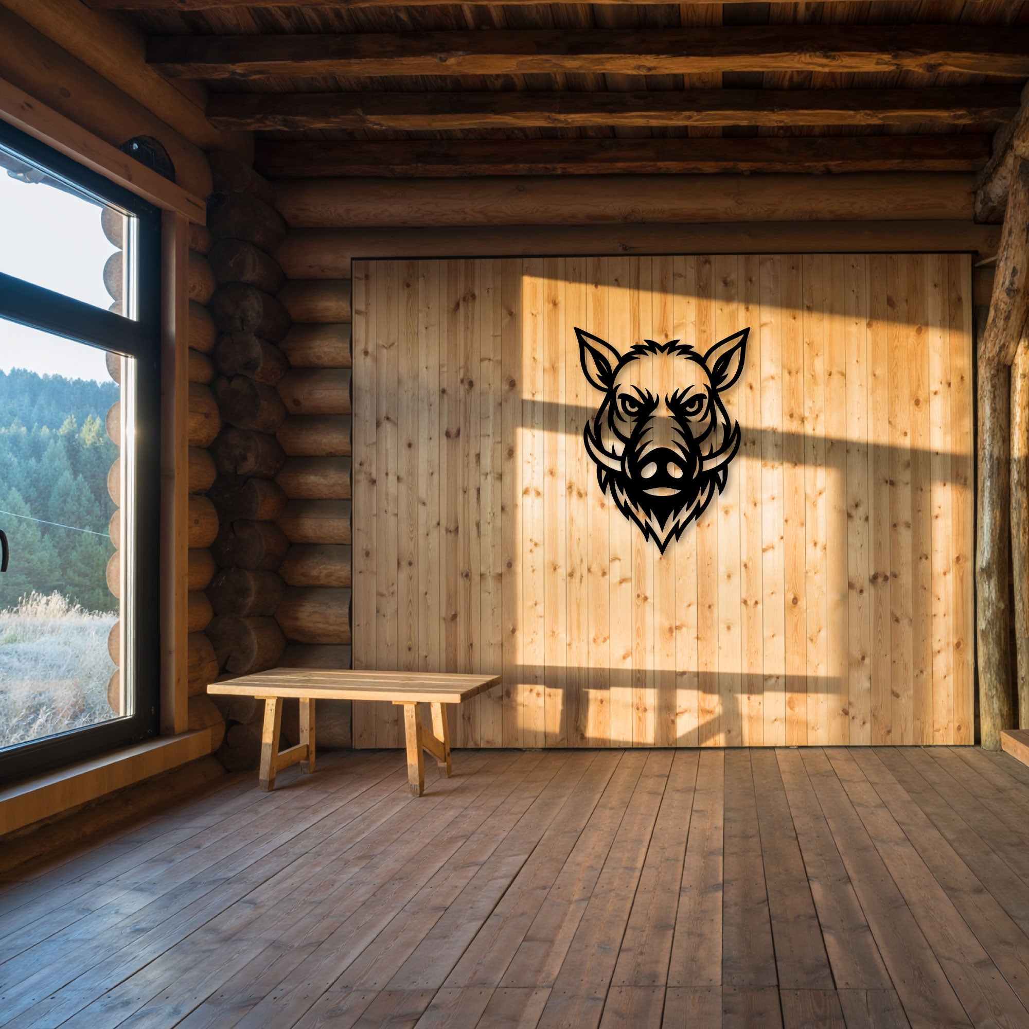 Metal Wall Decoration - Wild boar