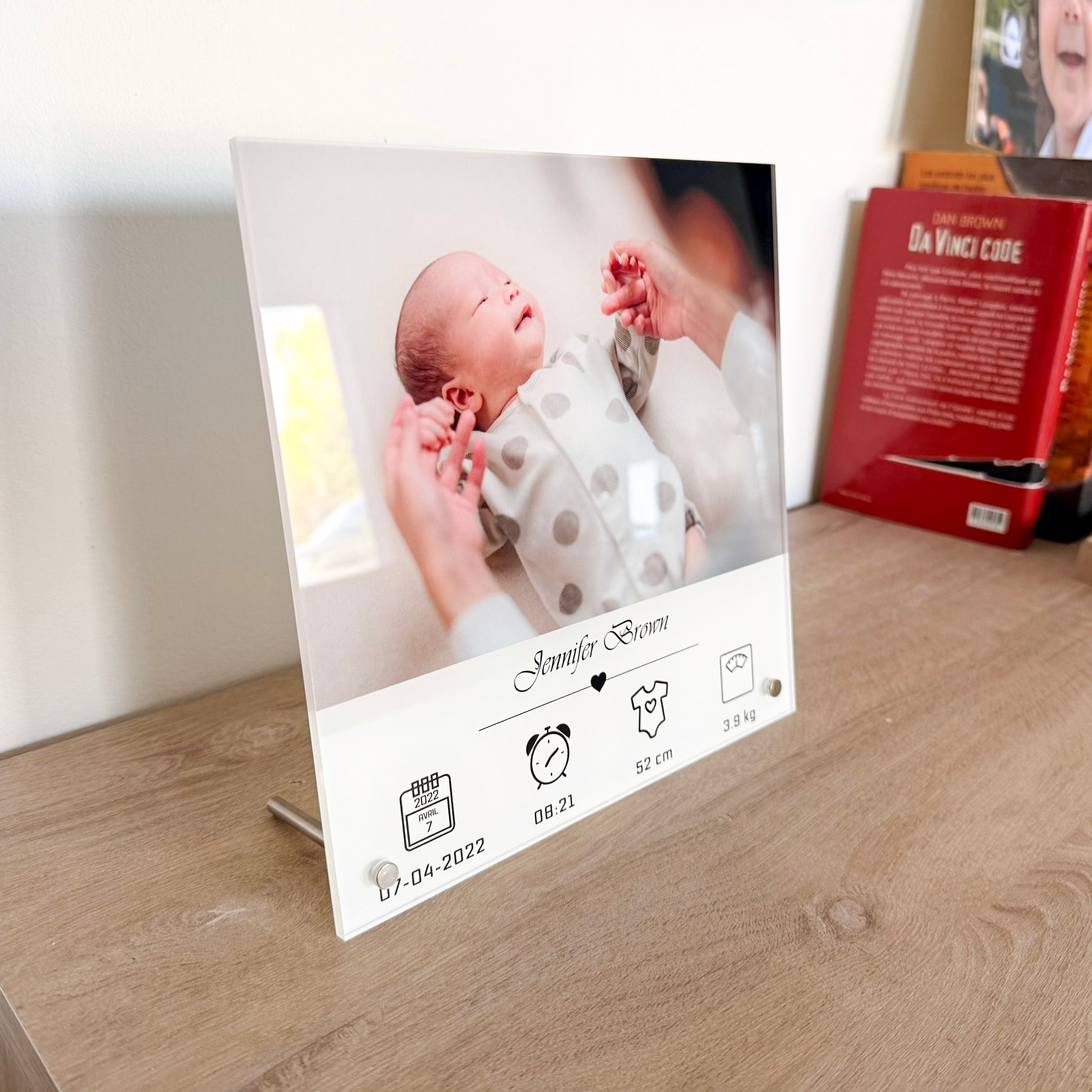 Personalisierter Geburtsrahmen aus Acryl (V.05)