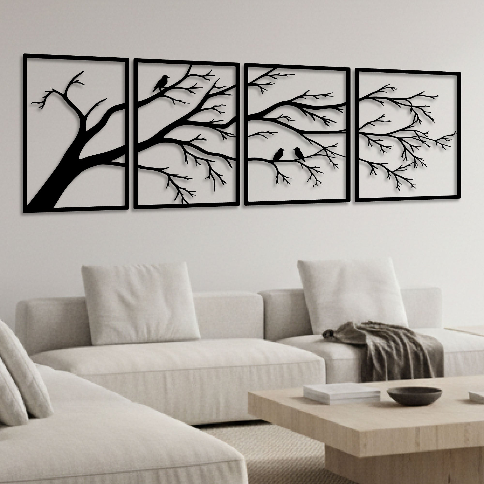 Décoration Murale en Métal - Quadra Branches