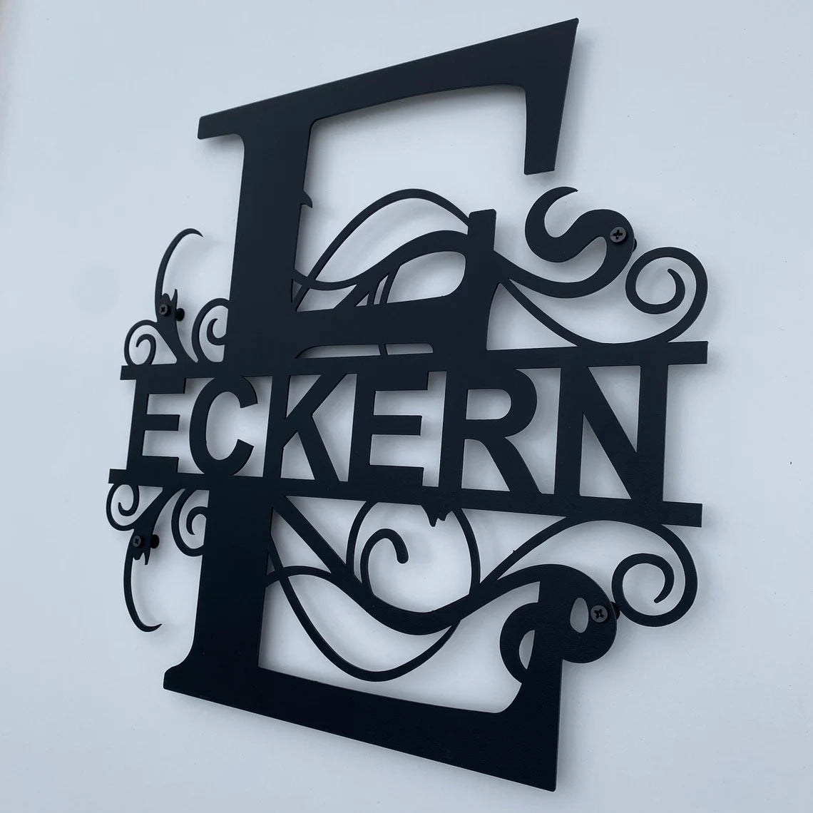 Décoration Murale en Métal - Monogramme Personnalisé