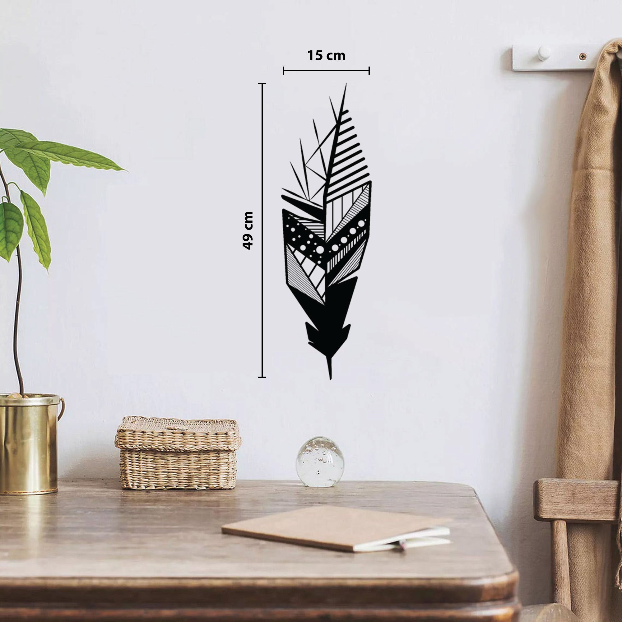 Décoration Murale en Métal - Plume