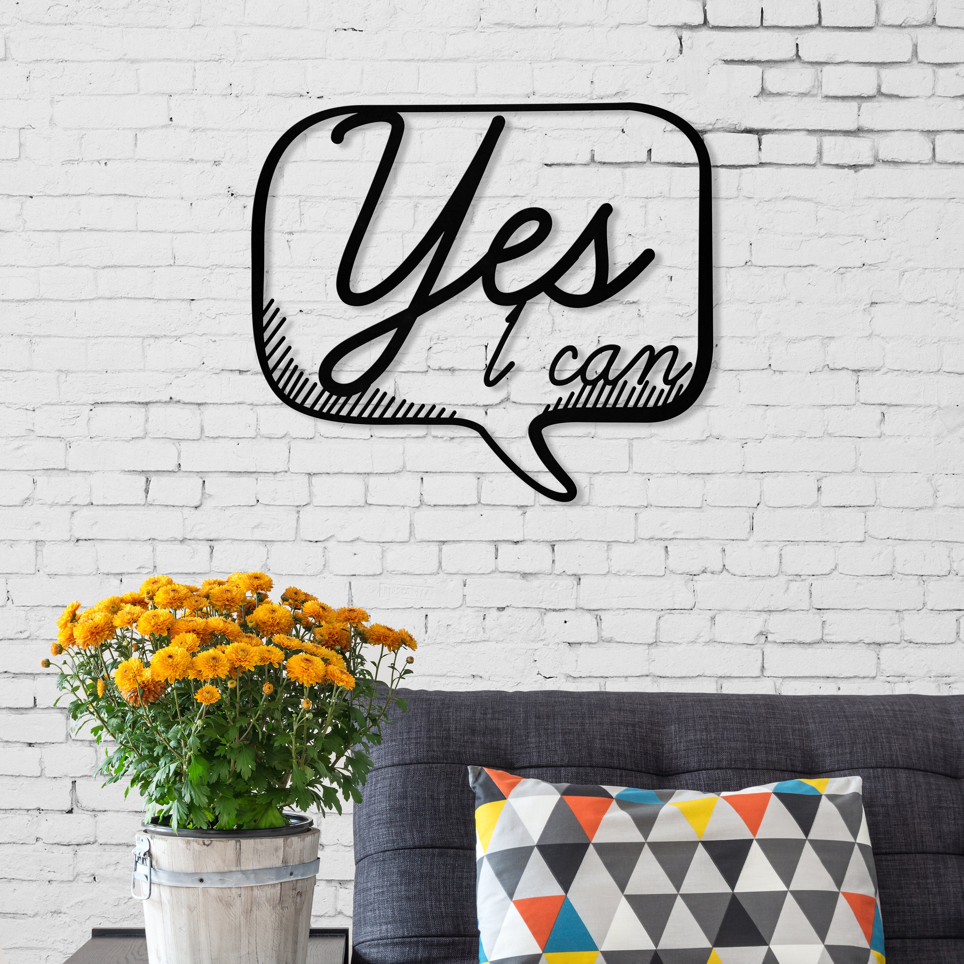 Décoration Murale en Métal - Yes