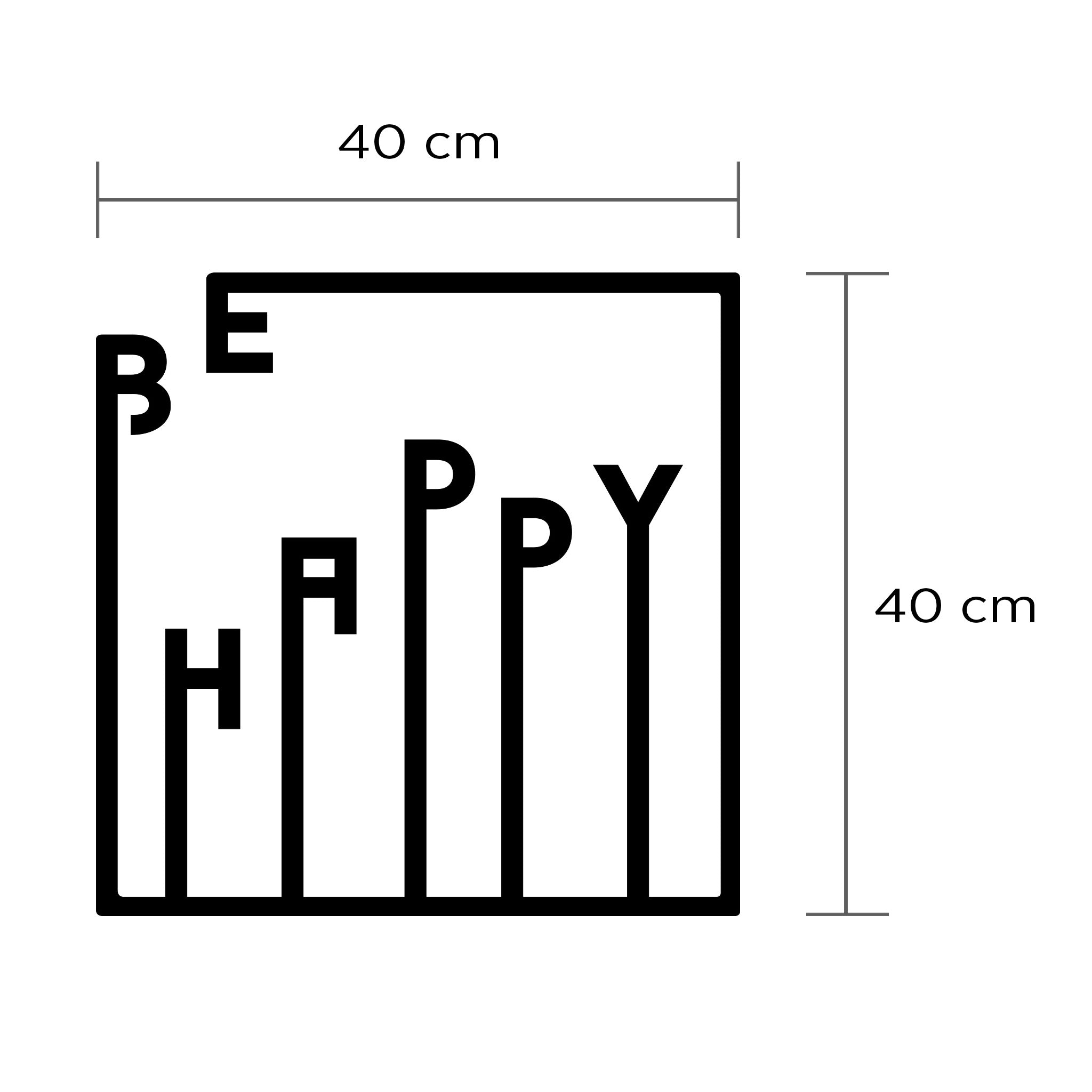 Decoración de Pared de Metal - Be Happy