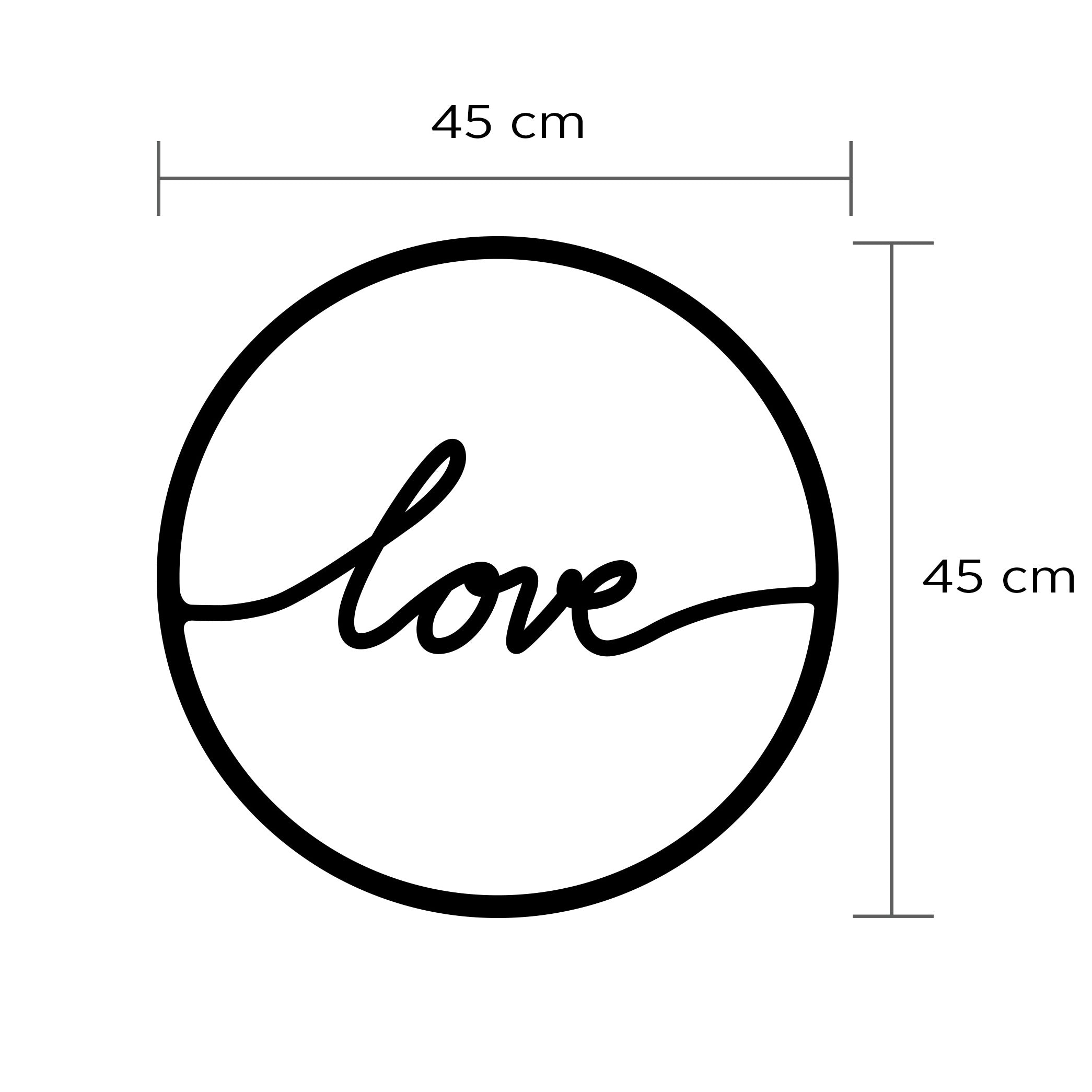 Décoration murale en métal - To Love
