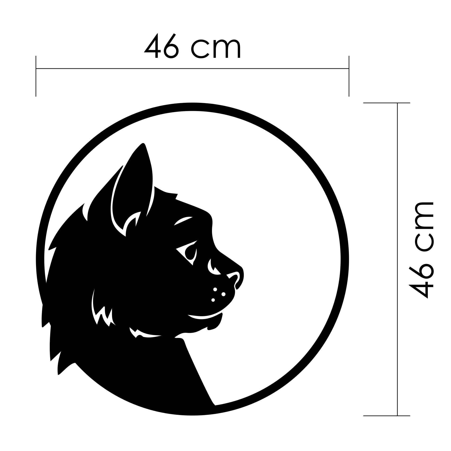 Décoration Murale en Métal - Profil de chat