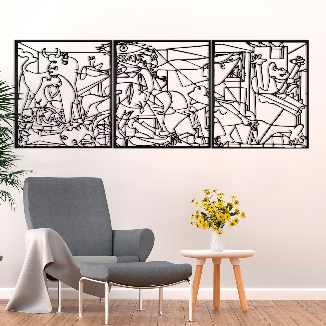 Décoration Murale en Métal - Picasso Guernica
