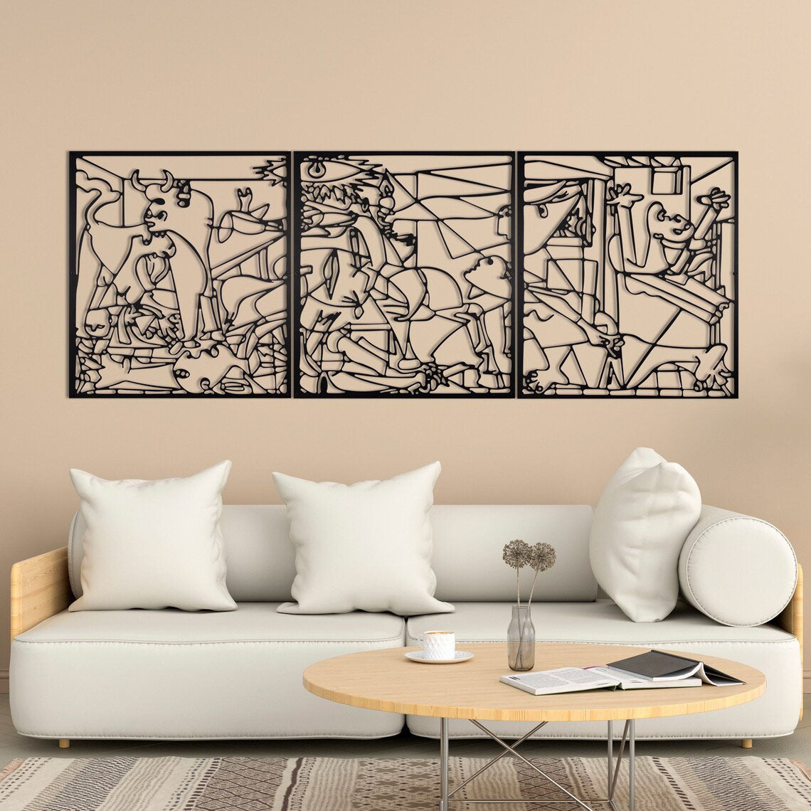 Décoration Murale en Métal - Picasso Guernica
