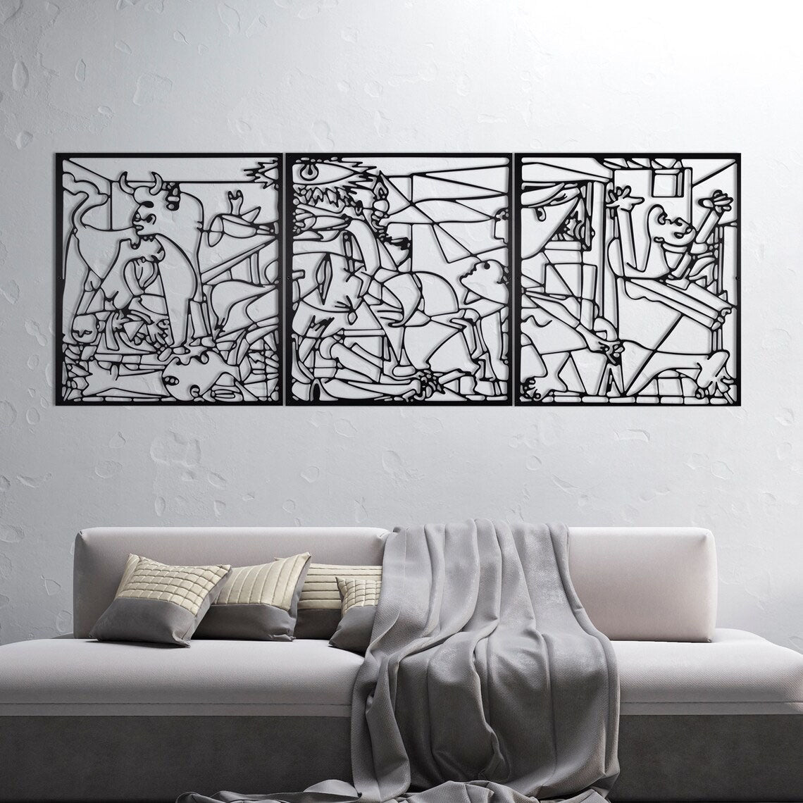 Décoration Murale en Métal - Picasso Guernica