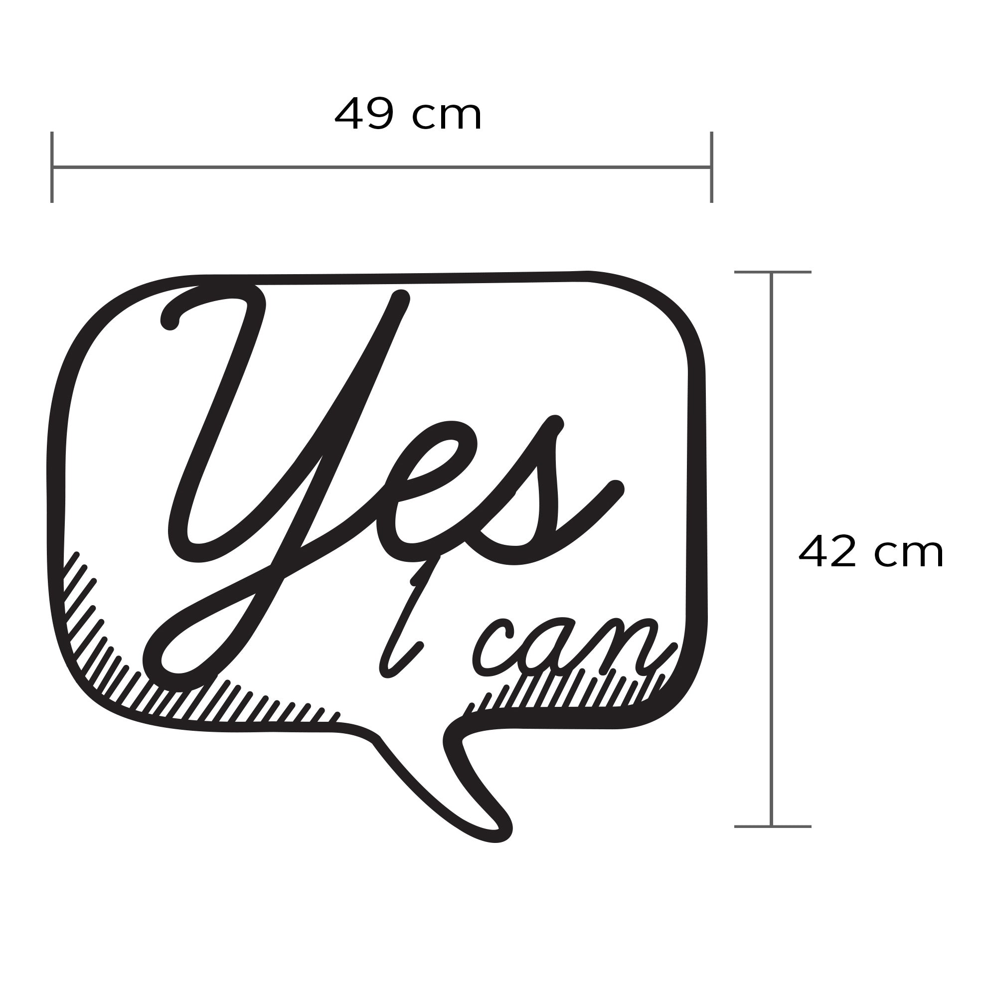 Décoration Murale en Métal - Yes