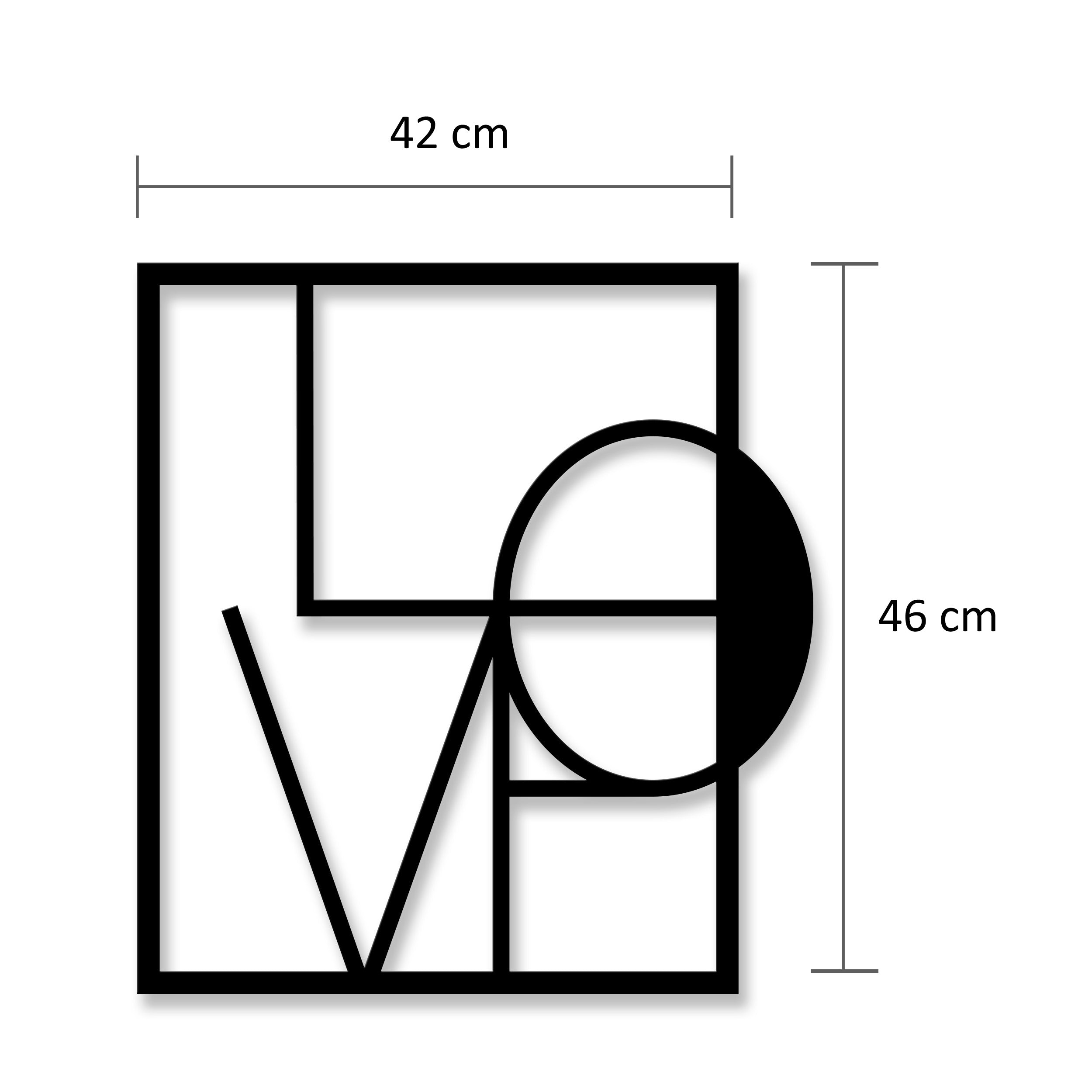 Décoration Murale en Métal - Love