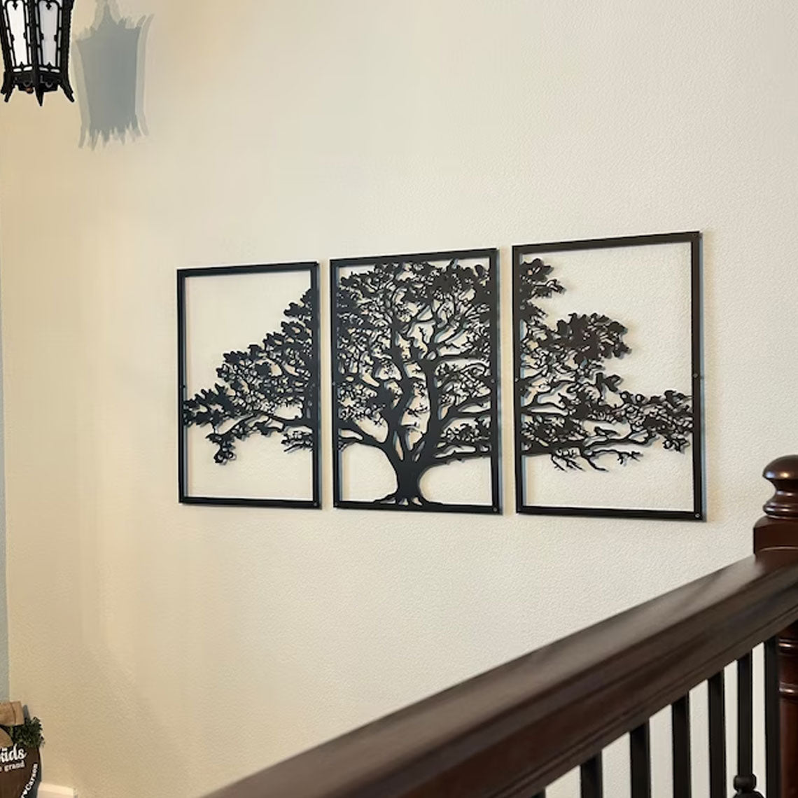 Decorazione Murale in Metallo - Trittico Albero della vita (D16)