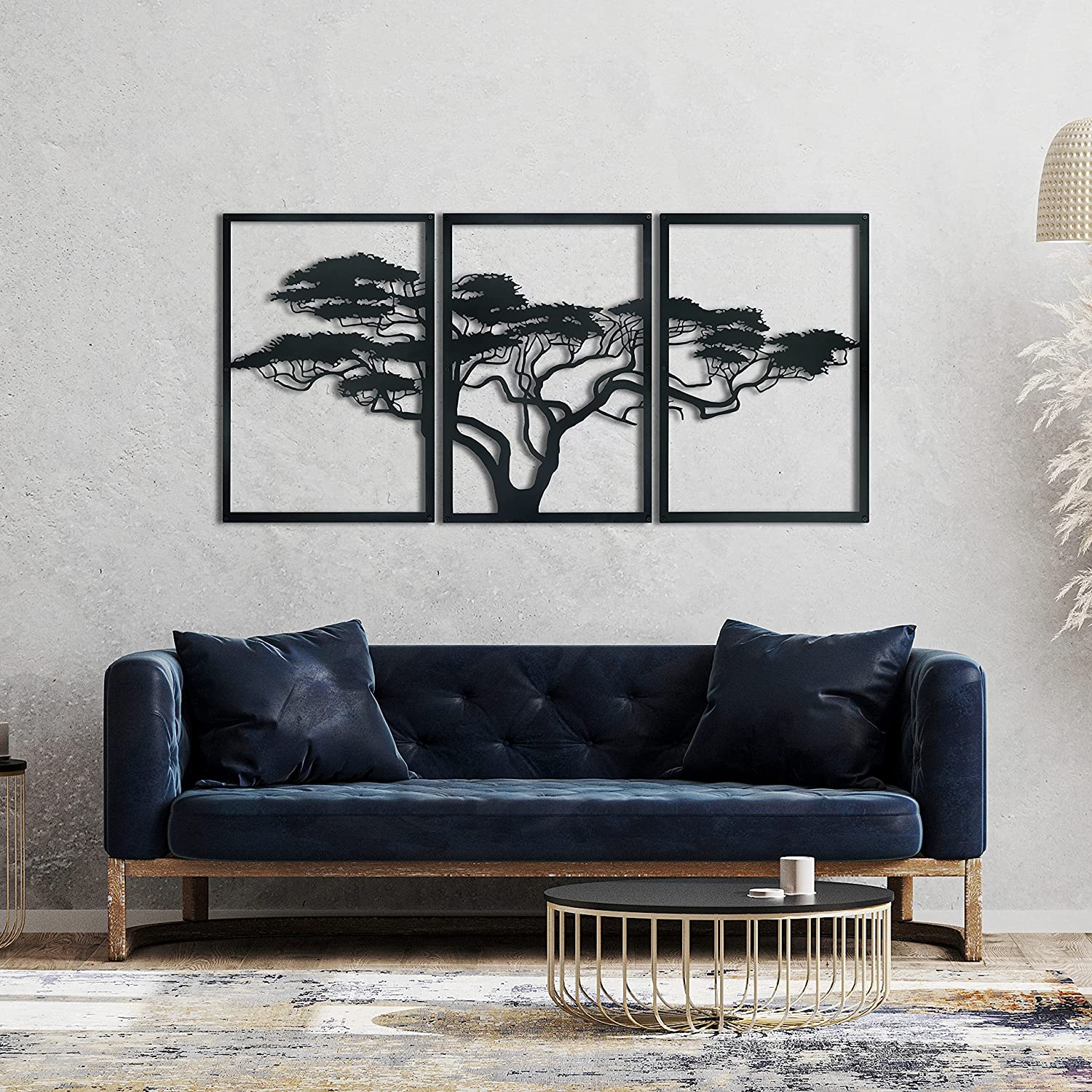 Décoration Murale en Métal - Arbre africain