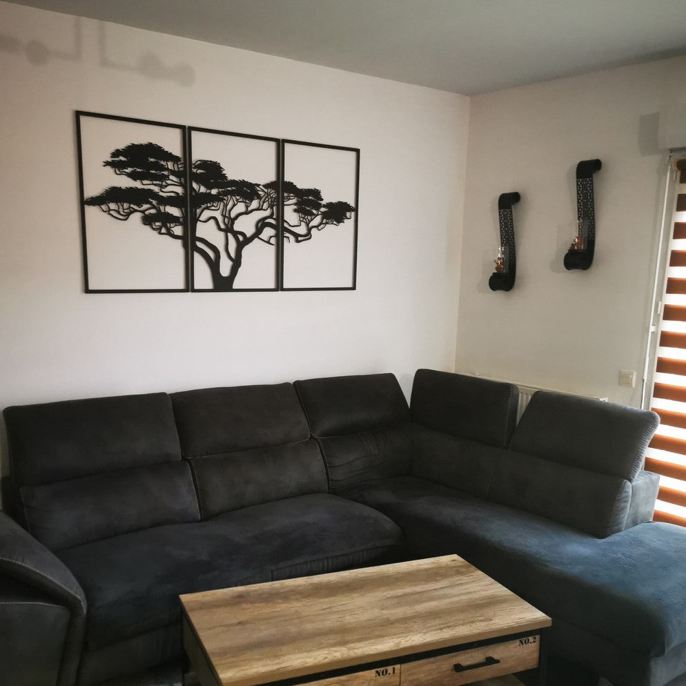 Décoration Murale en Métal - Arbre africain