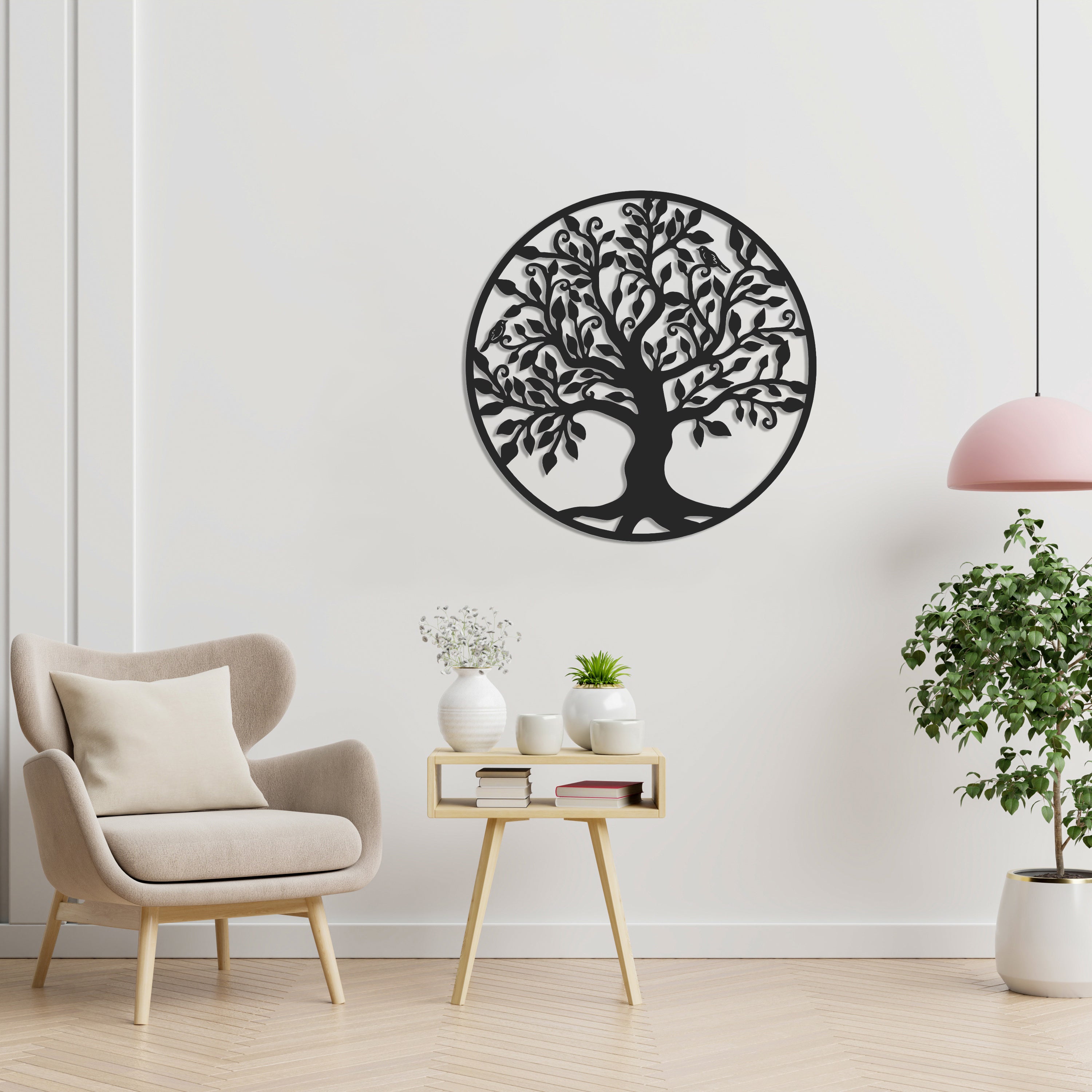 Décoration Murale en Métal - Arbre de vie (T14)